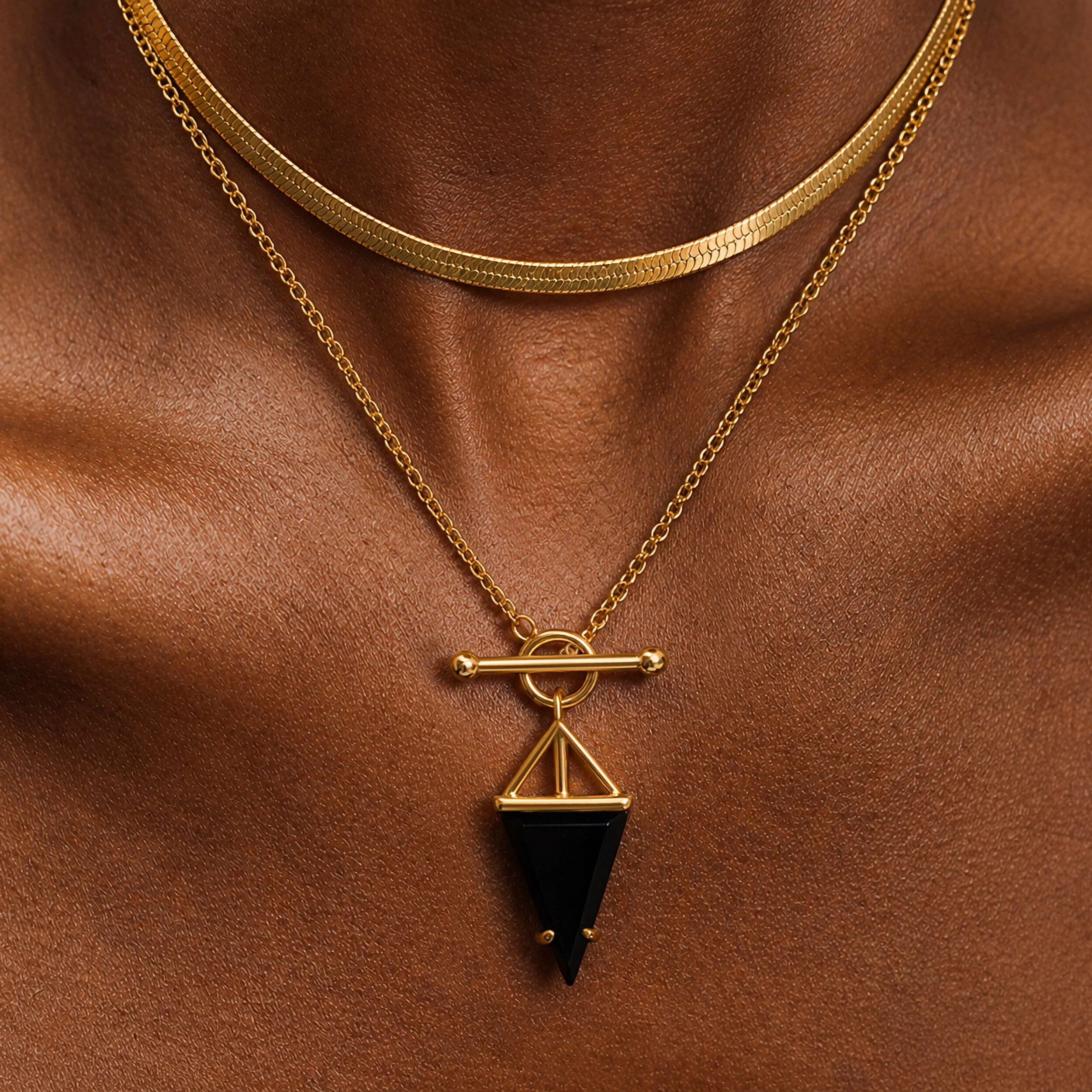 Black Obsidian Necklace - Heroine T-Lock - Image 16