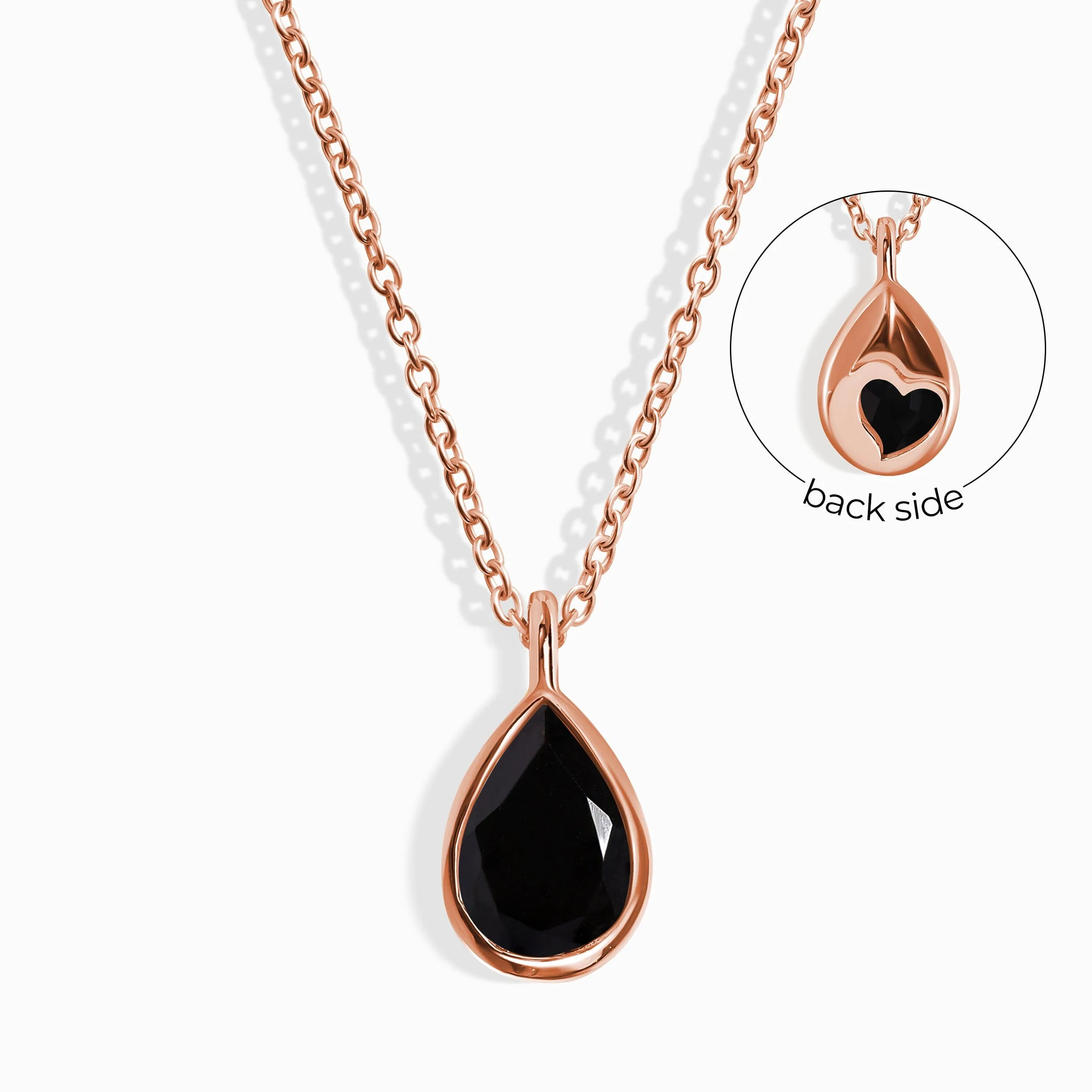 Black Obsidian Necklace - Hidden Heart - Image 3