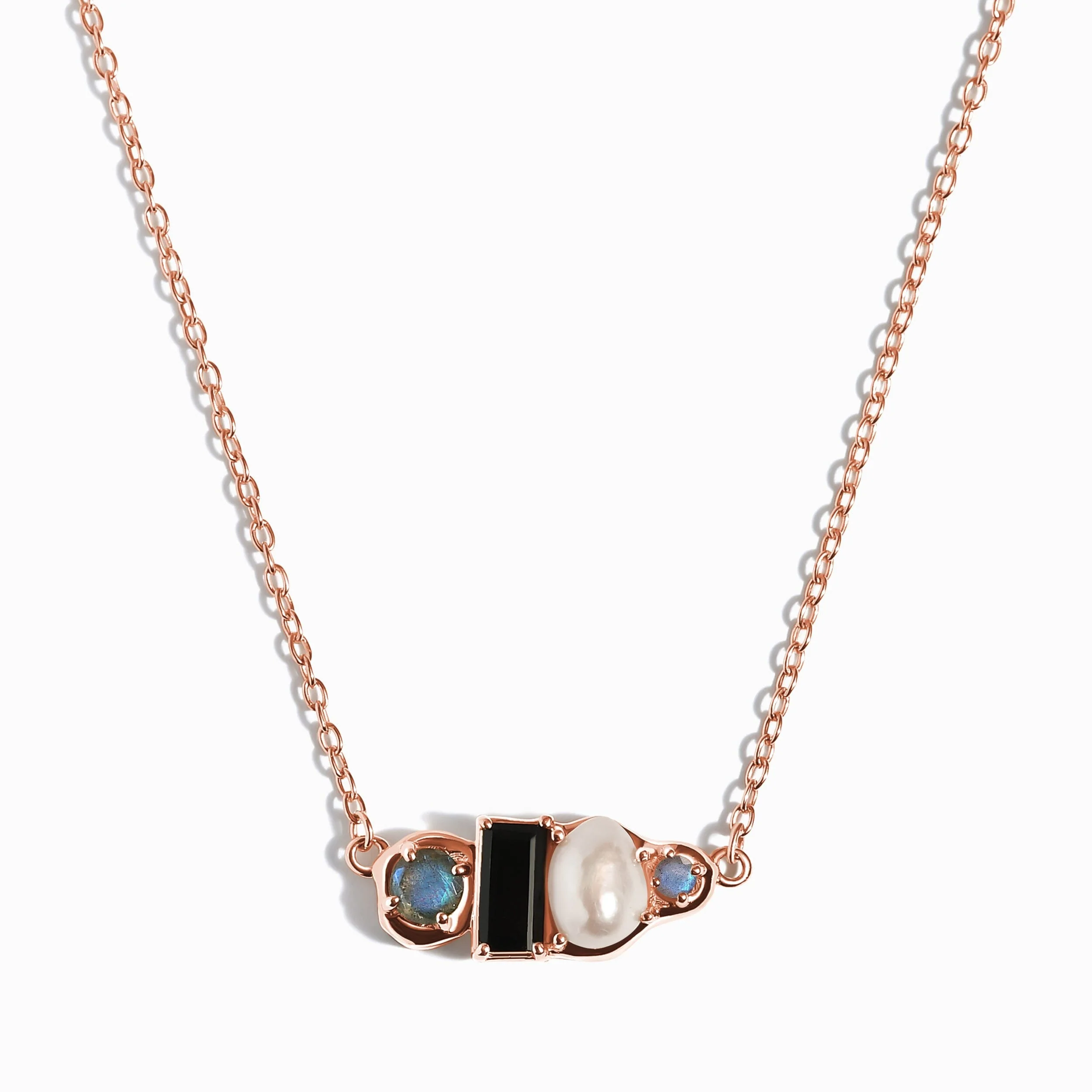 Black Obsidian Pearl Necklace - Treasure - Image 4