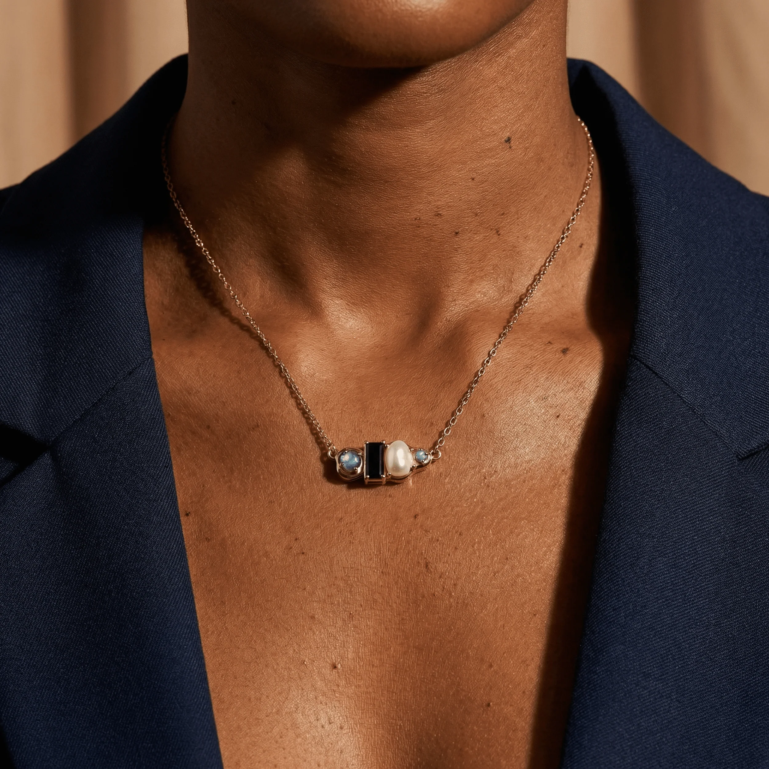 Black Obsidian Pearl Necklace - Treasure - Image 5