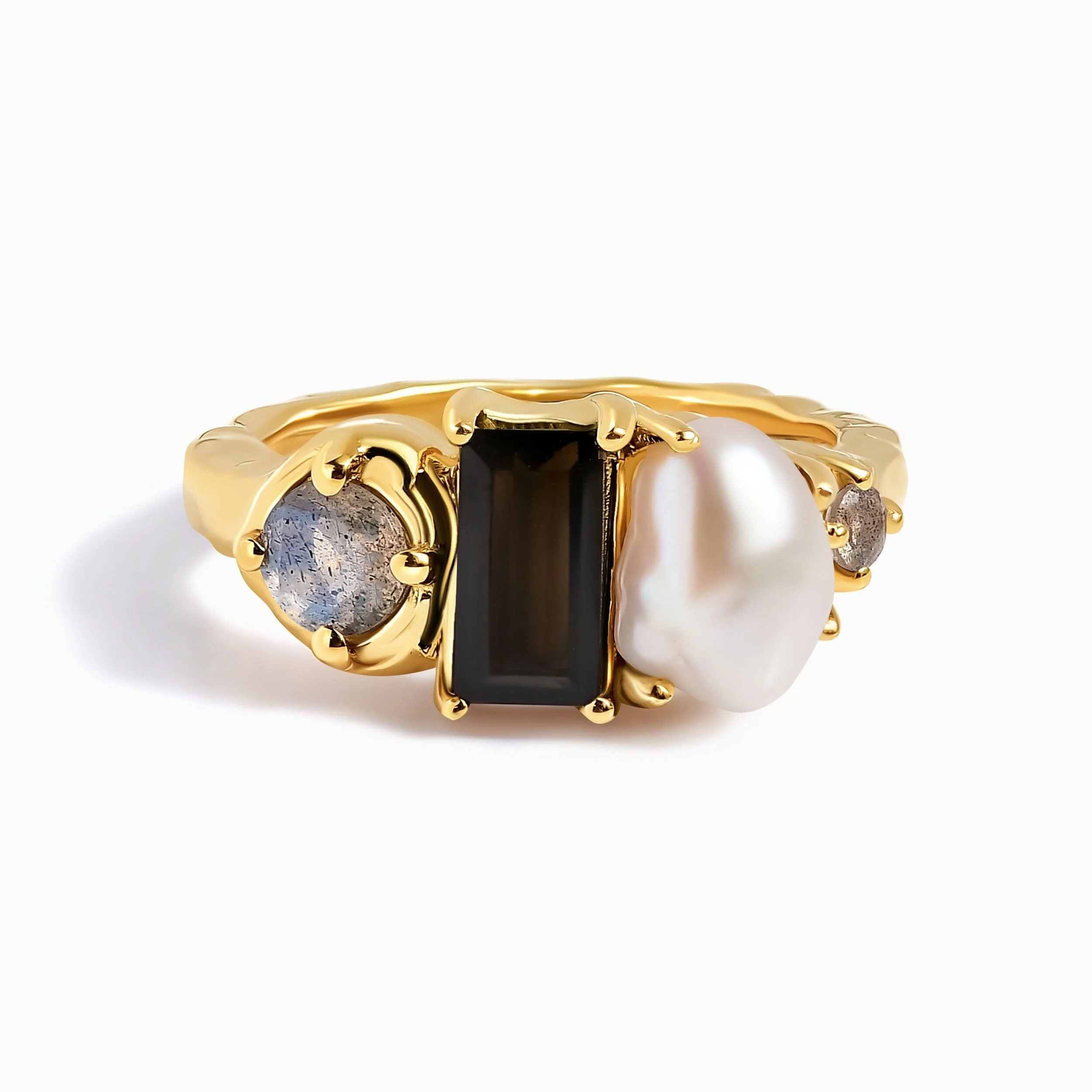 Black Obsidian Pearl Ring - Treasure - Image 5