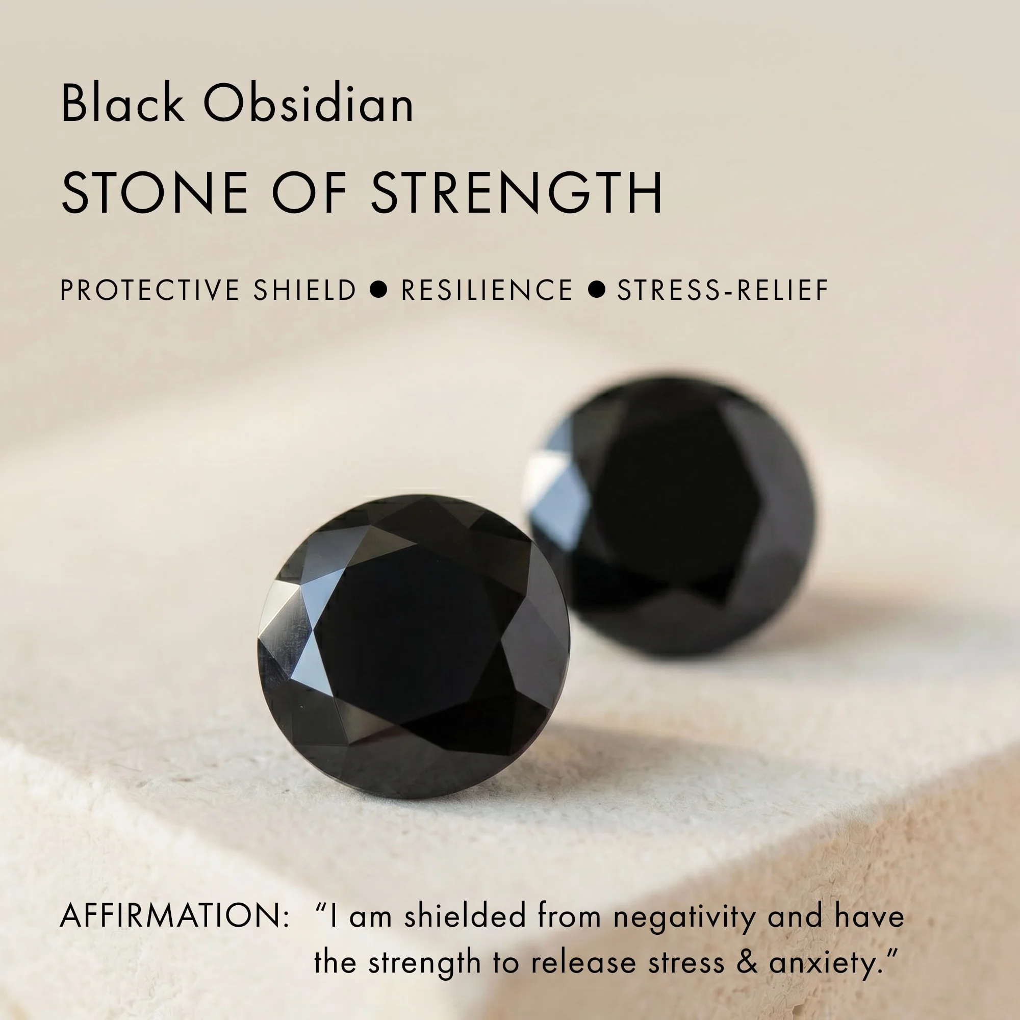 Beads Bracelet - Black Obsidian - Image 7