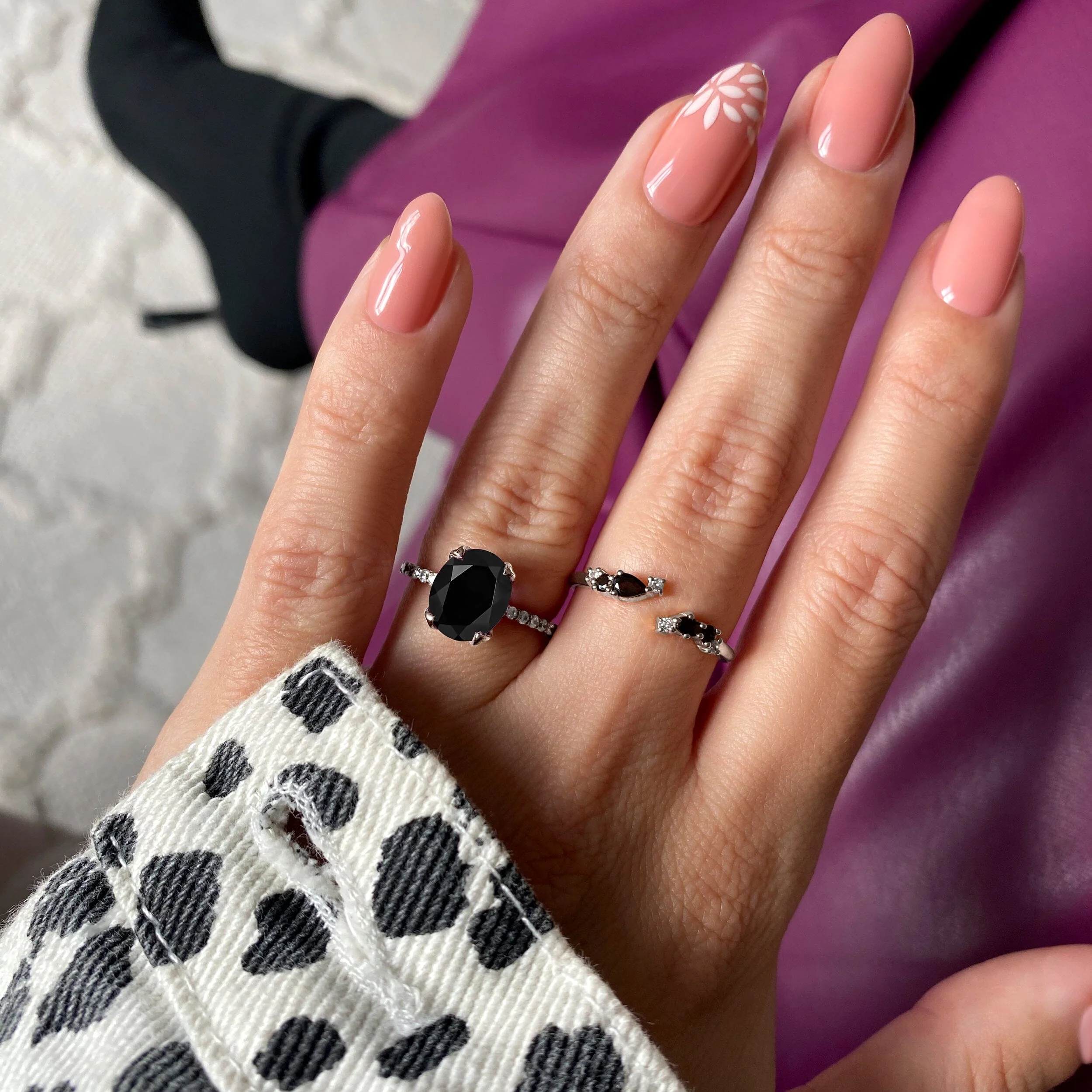 Black Obsidian Ring - Harlow - Image 8
