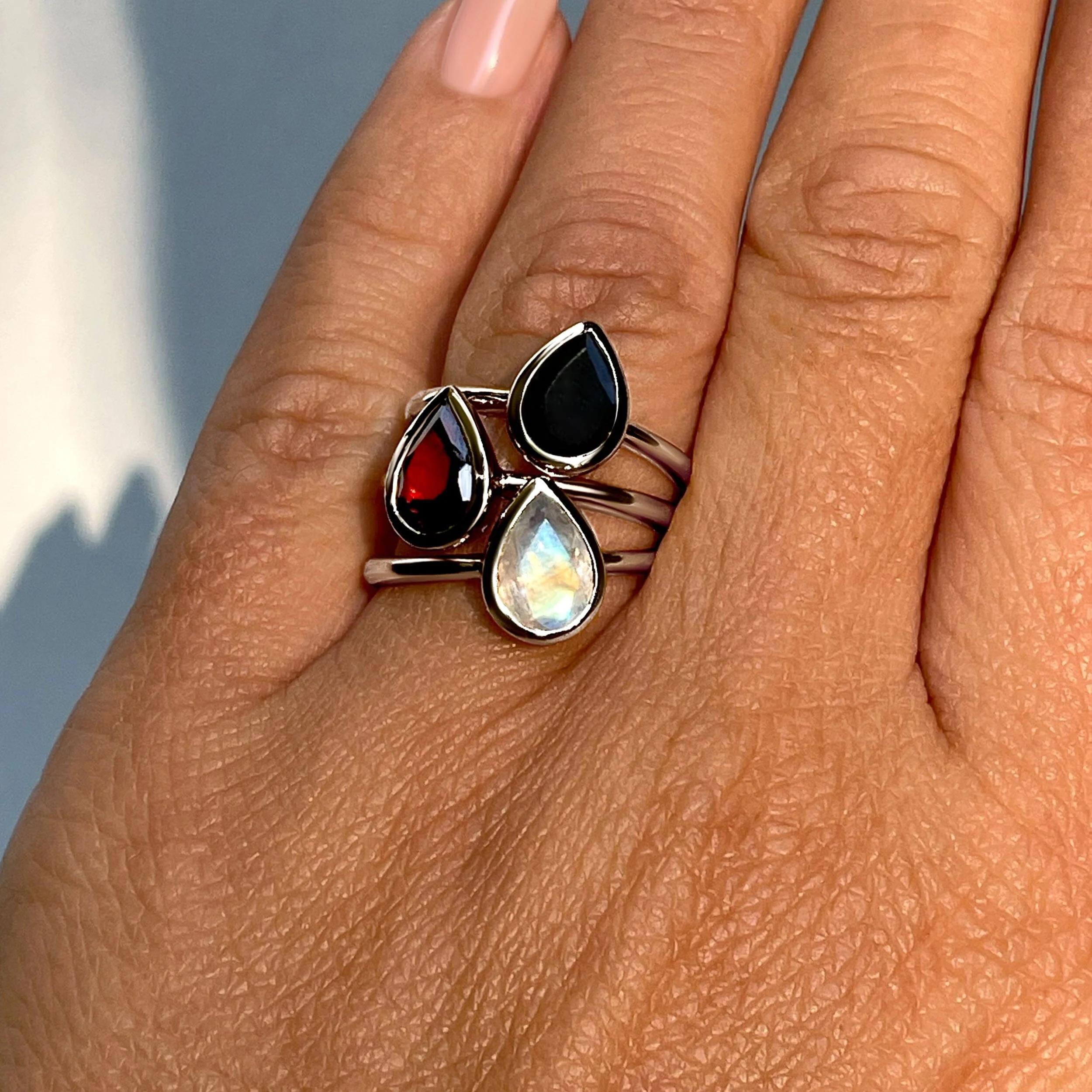 Black Obsidian Ring - Hidden Heart - Image 11