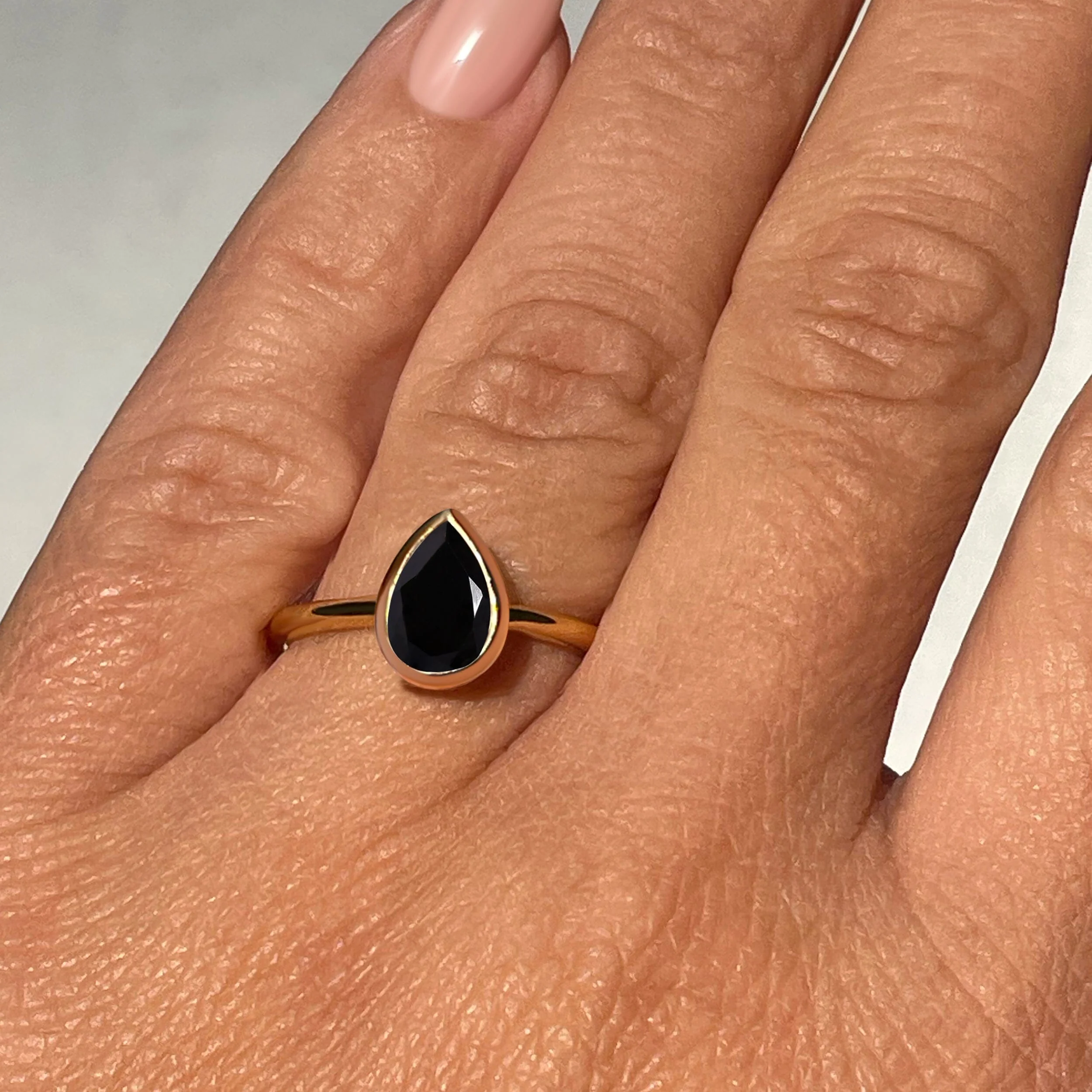 Black Obsidian Ring - Hidden Heart - Image 5