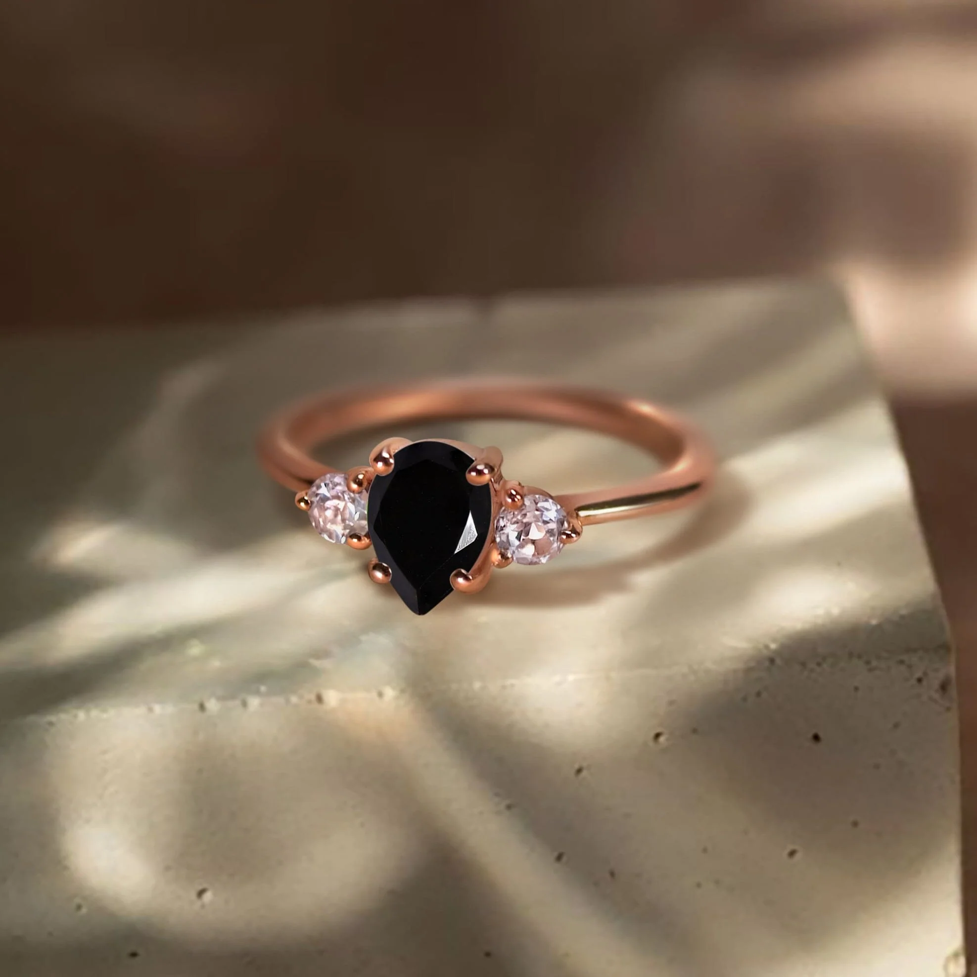Black Obsidian Ring - Lania - Image 9
