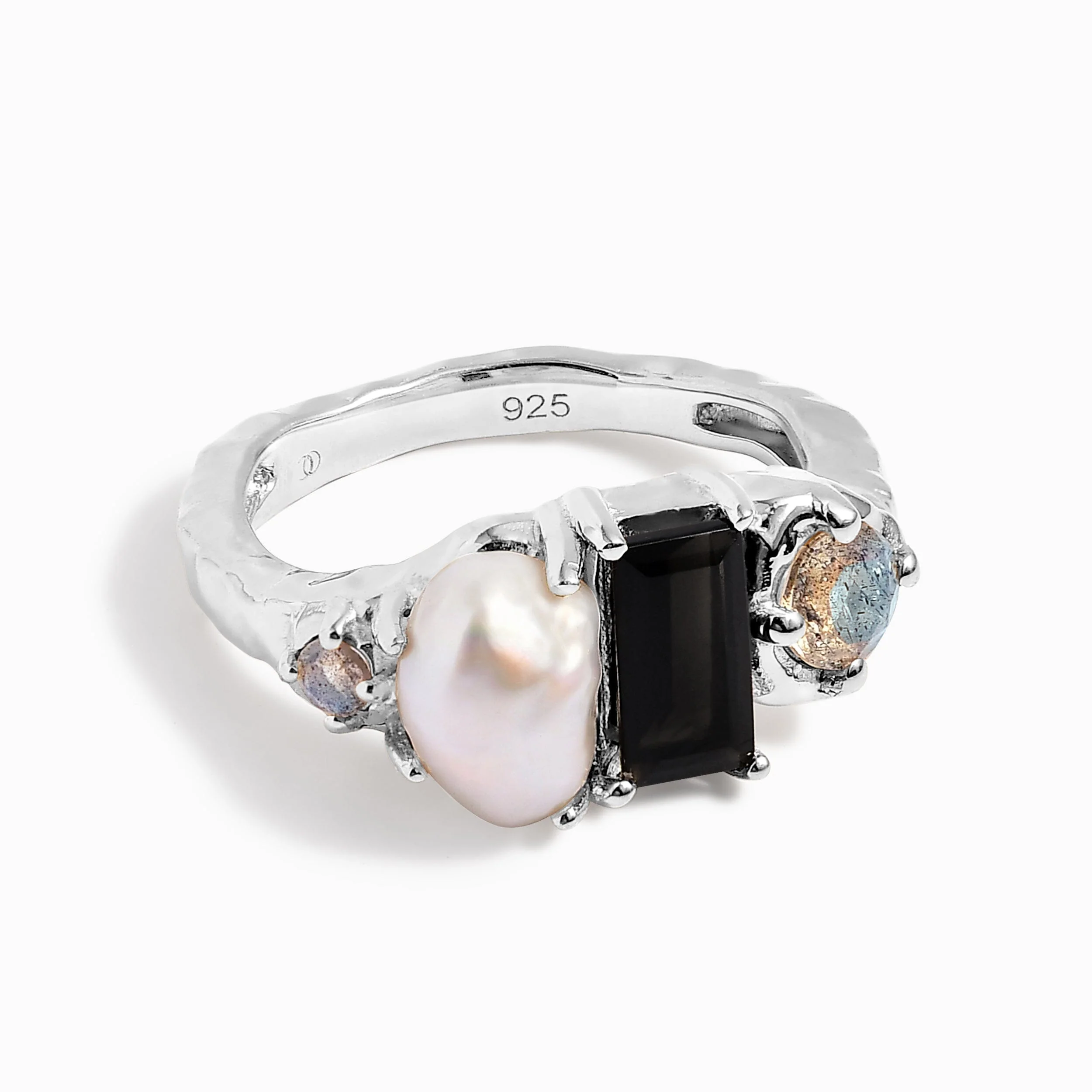Black Obsidian Pearl Ring - Treasure - Image 12