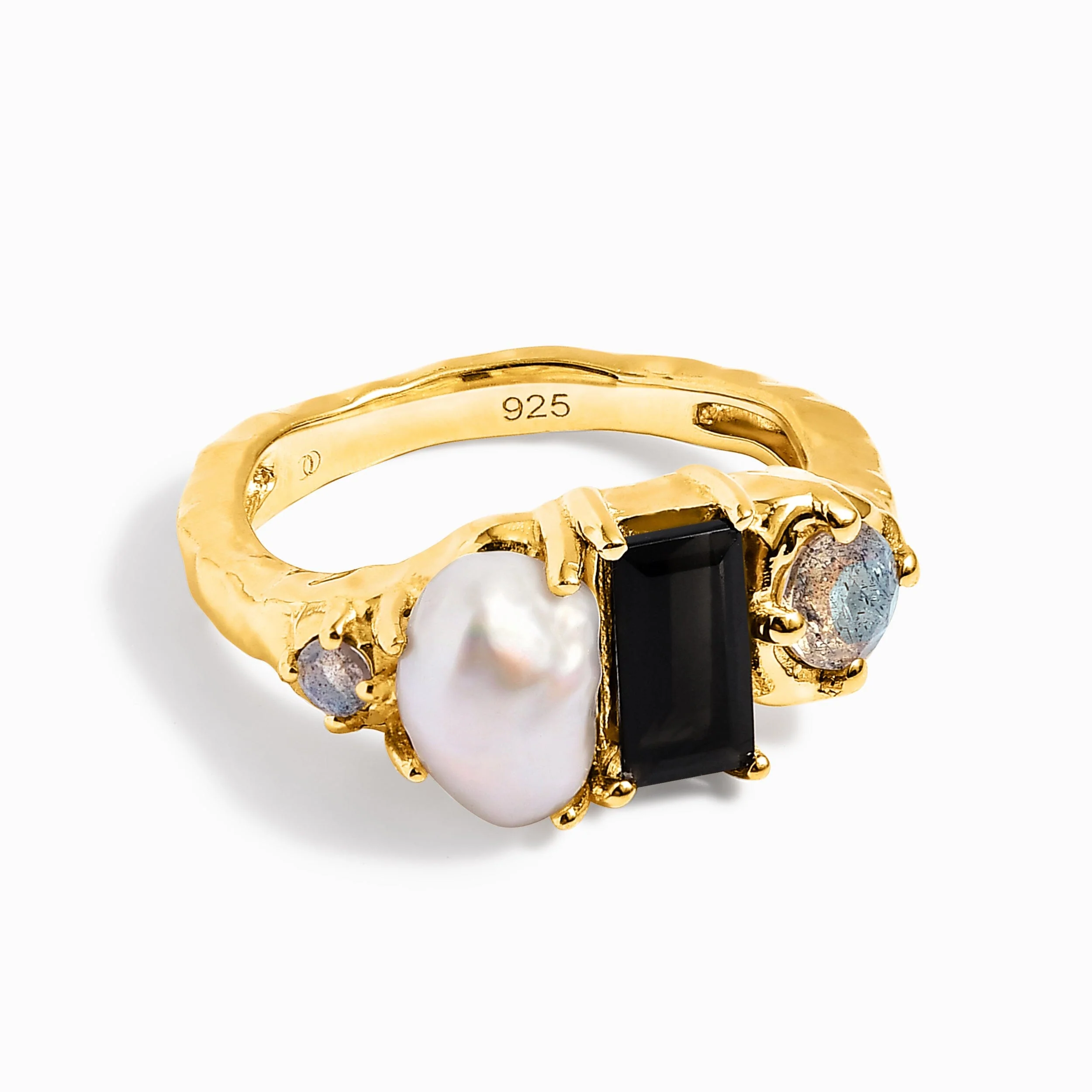 Black Obsidian Pearl Ring - Treasure - Image 20