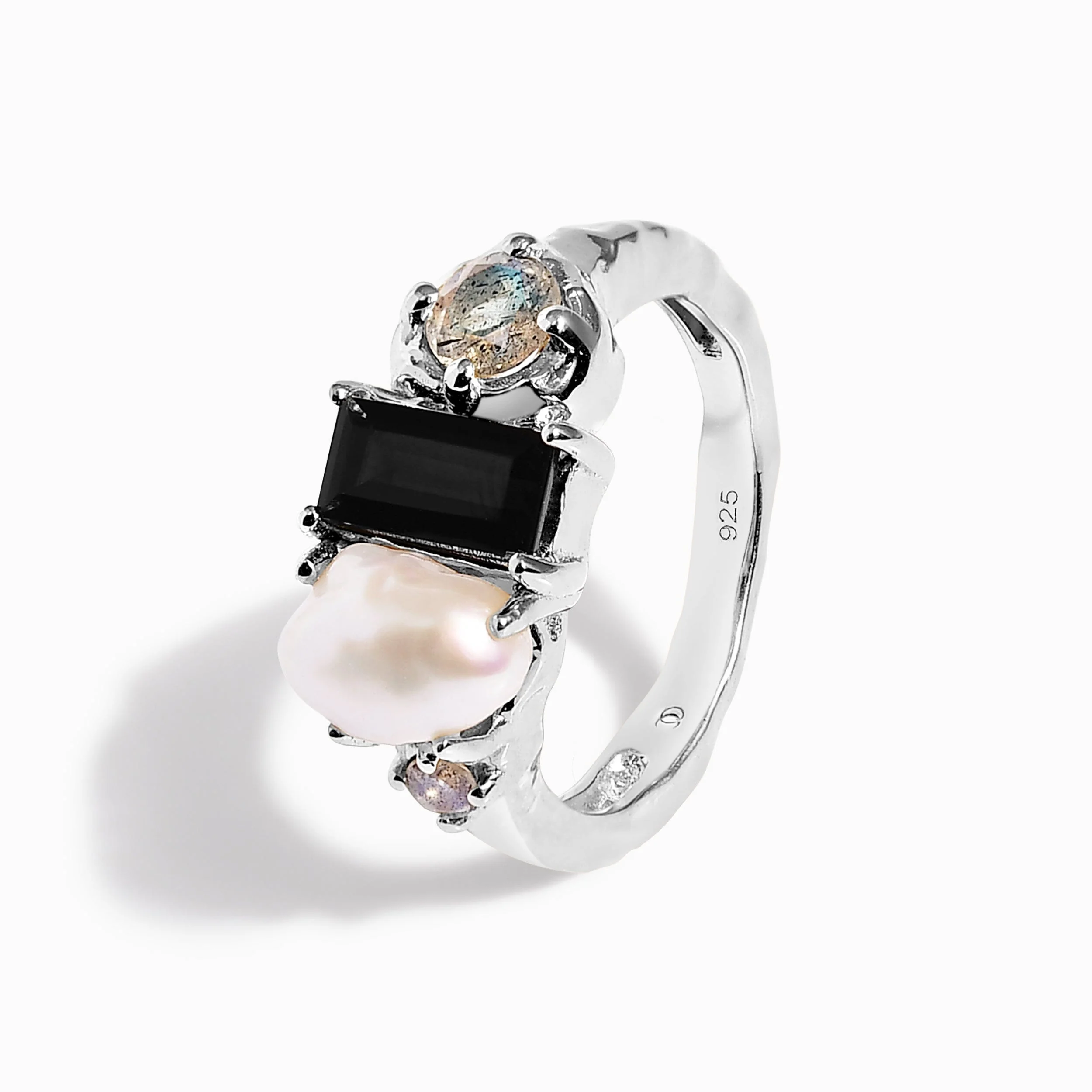 Black Obsidian Pearl Ring - Treasure - Image 11
