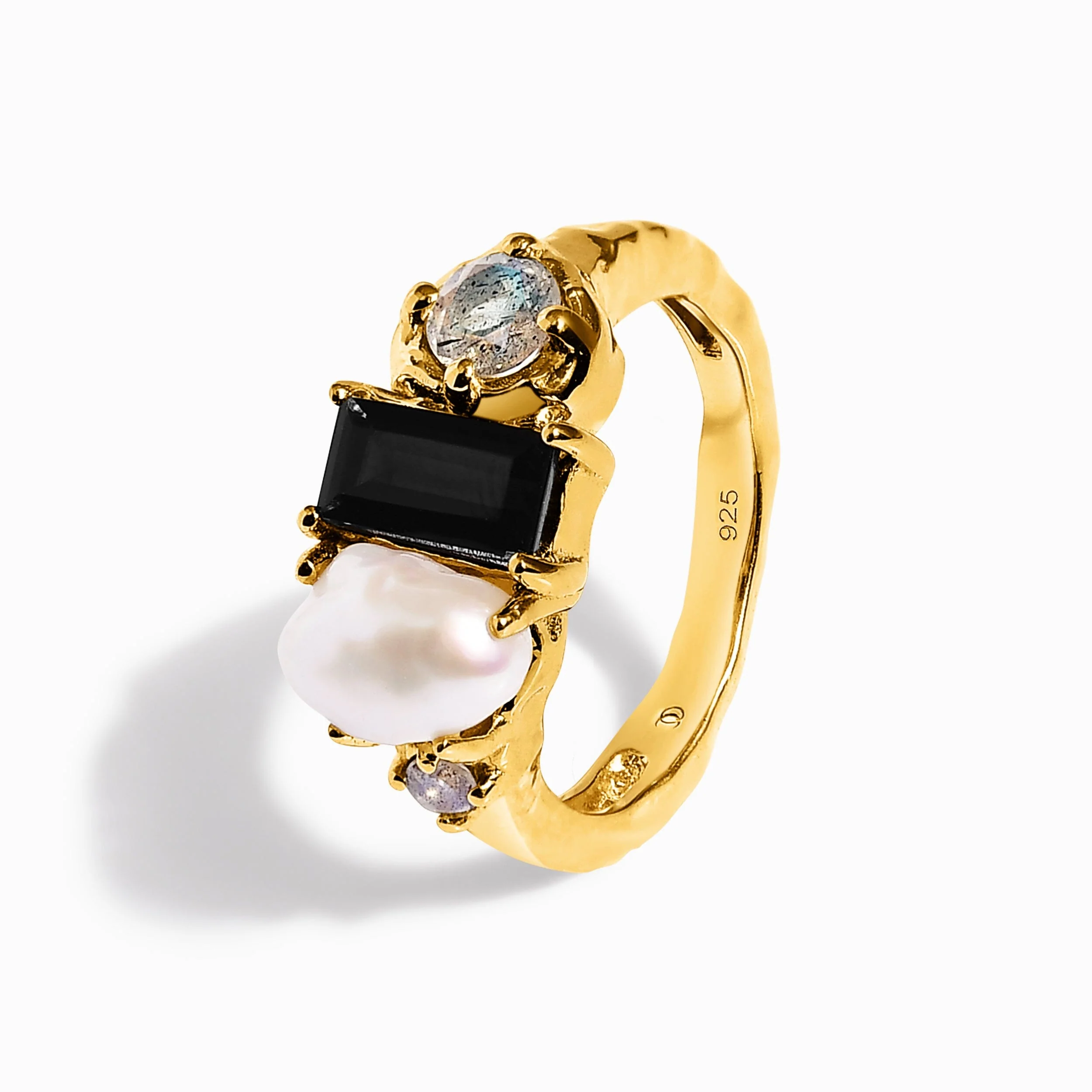 Black Obsidian Pearl Ring - Treasure - Image 19