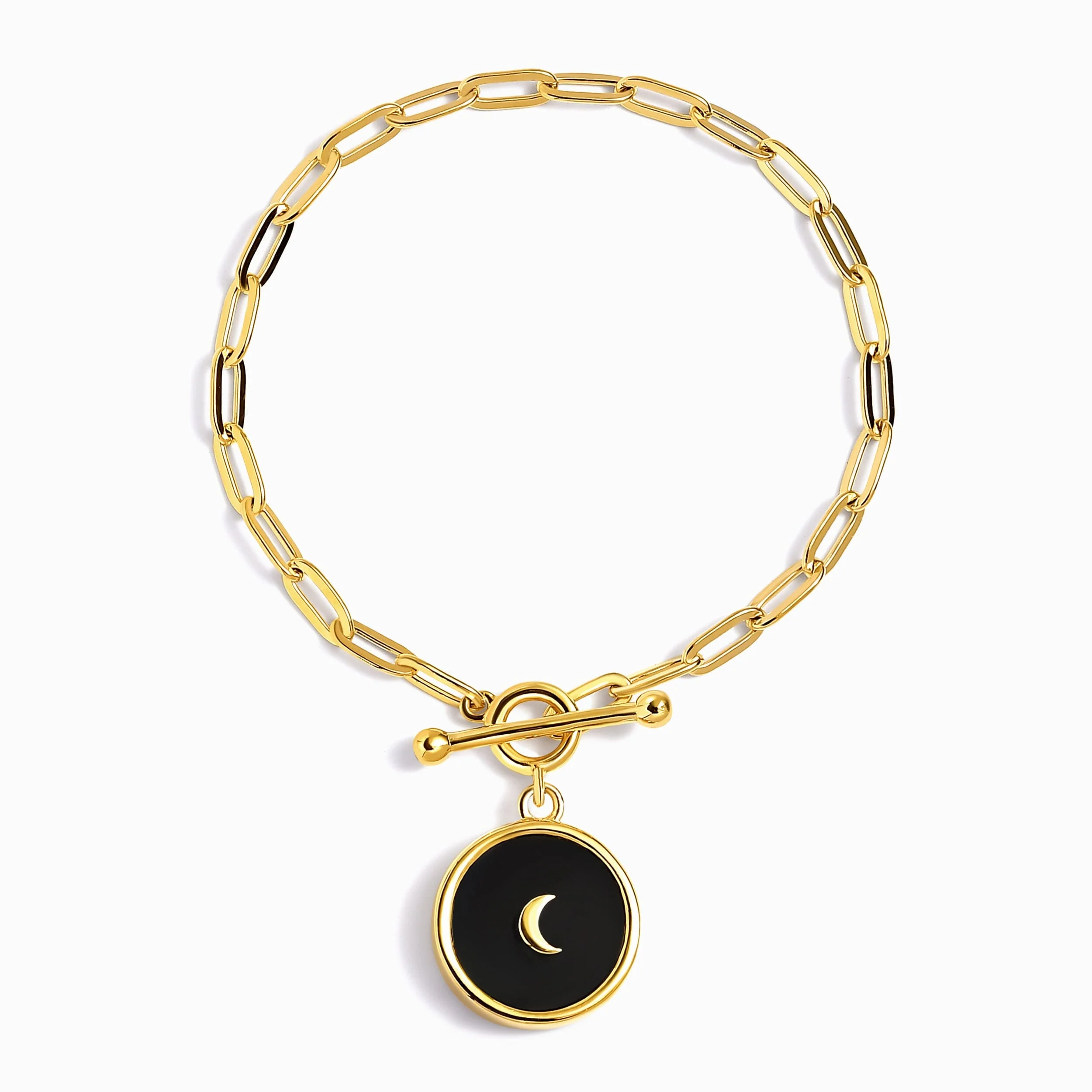 Black Obsidian Widelink T-Lock Bracelet - Dream - Image 5