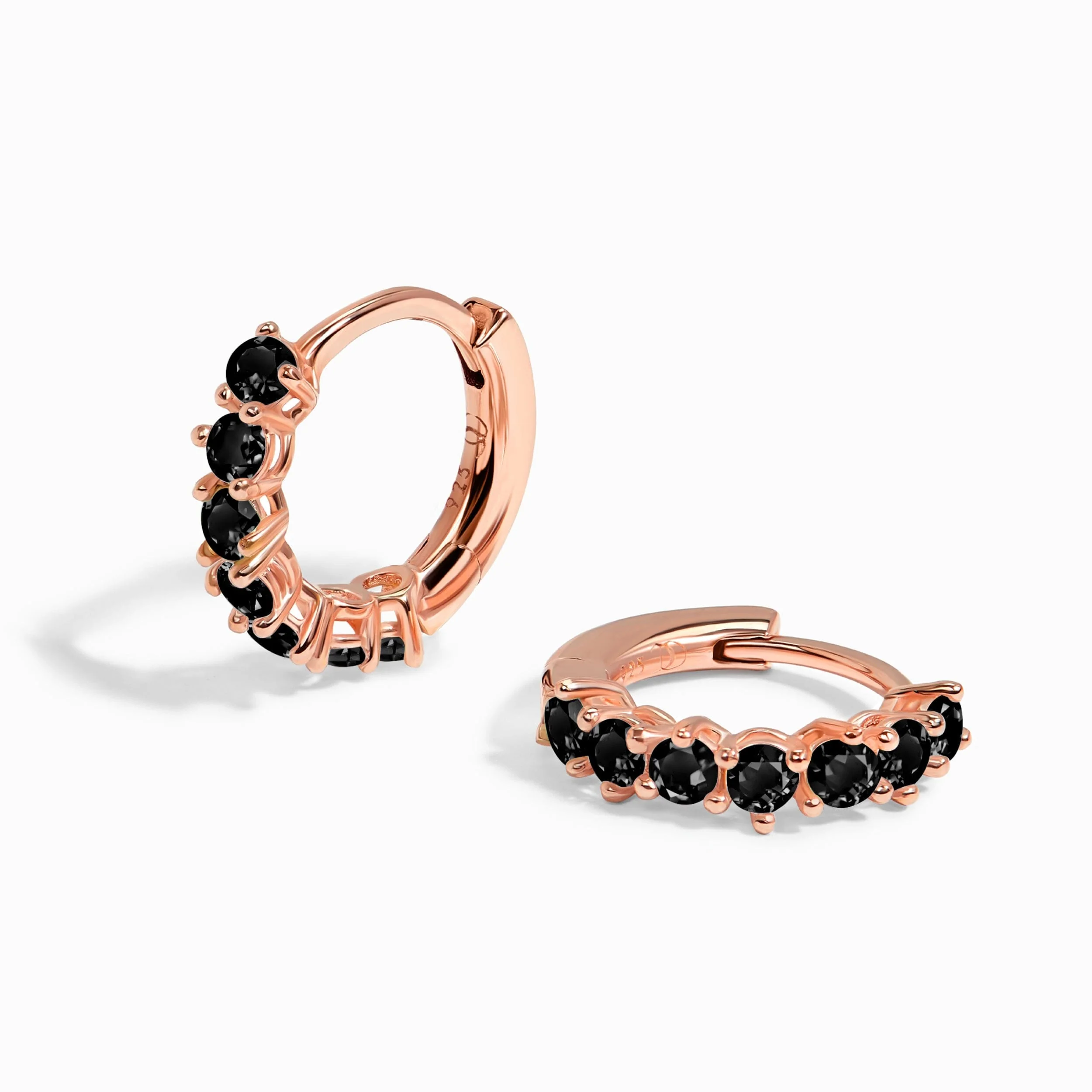 Black Onyx Earrings - Bonny Hoops - Image 3