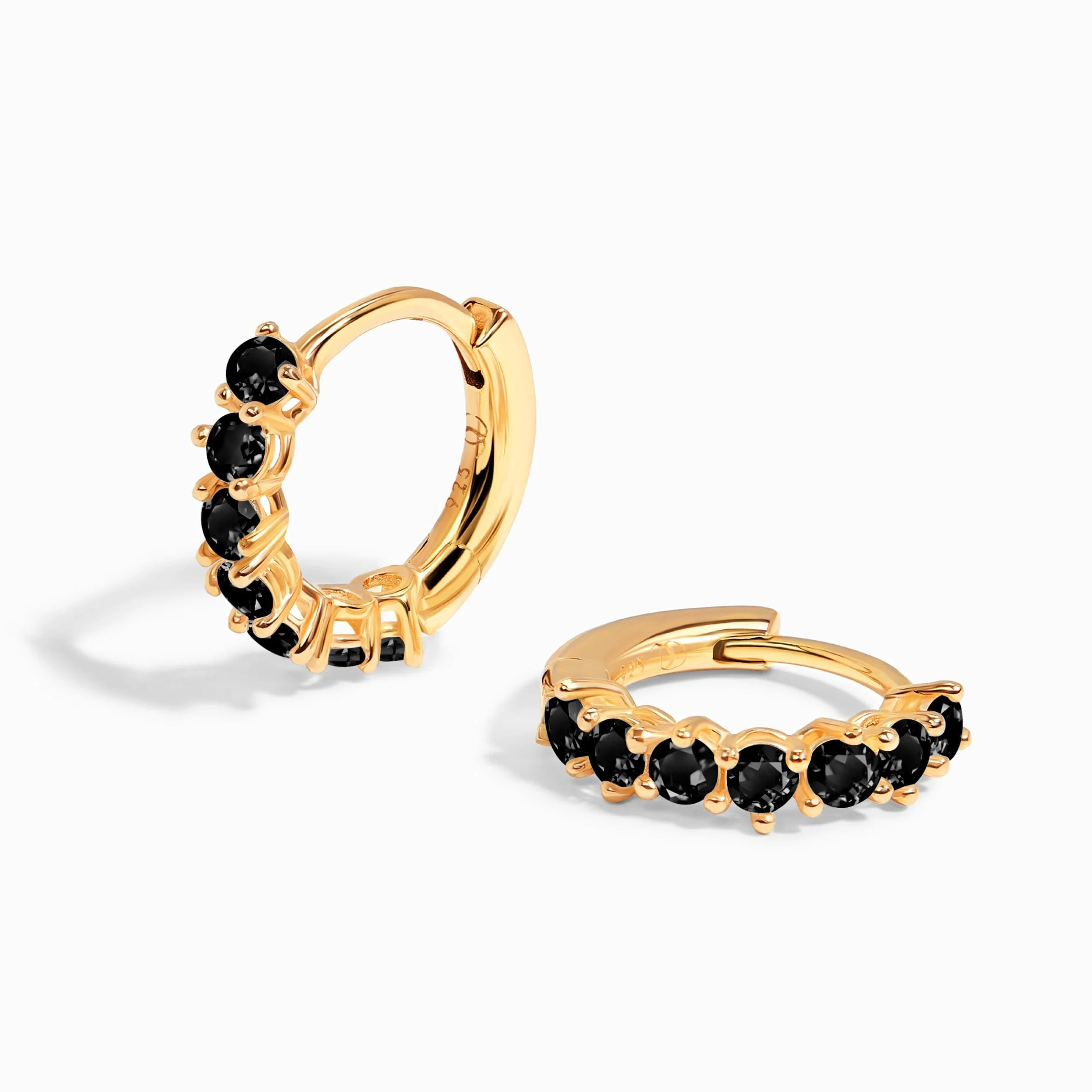 Black Onyx Earrings - Bonny Hoops - Image 5