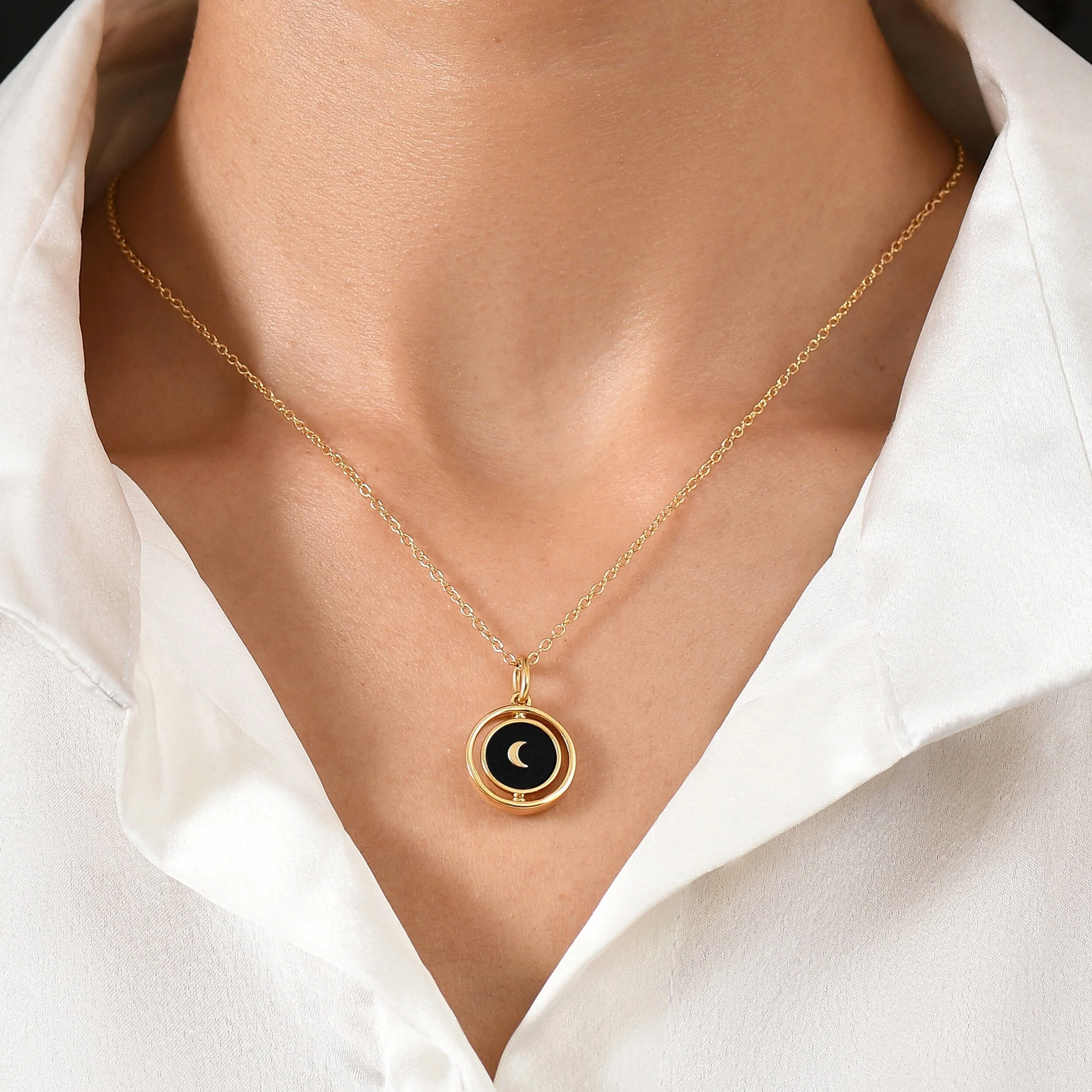 Black Obsidian Pearl Necklace - Night & Day - Image 25