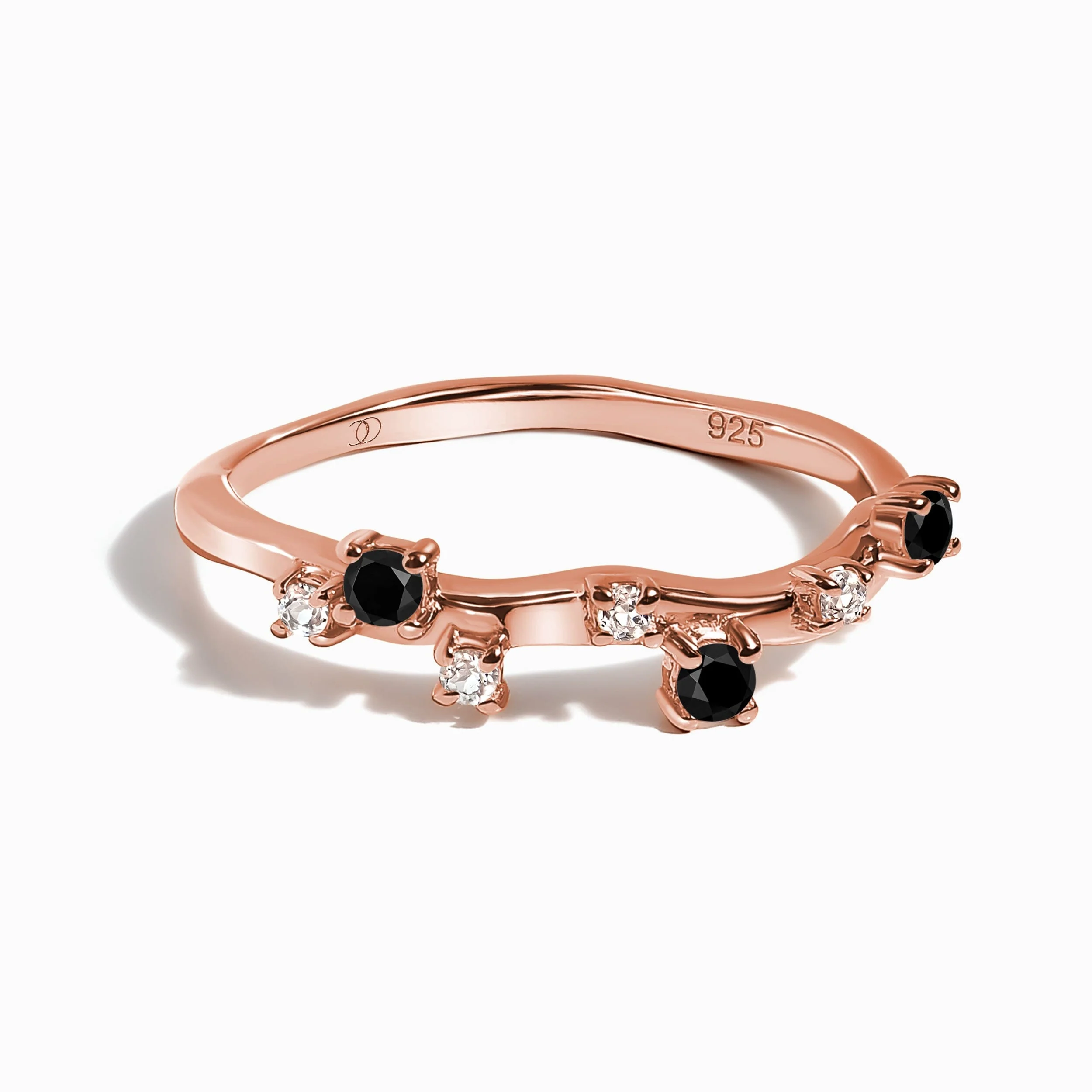 Black Onyx Ring - Stardust Band - Image 3
