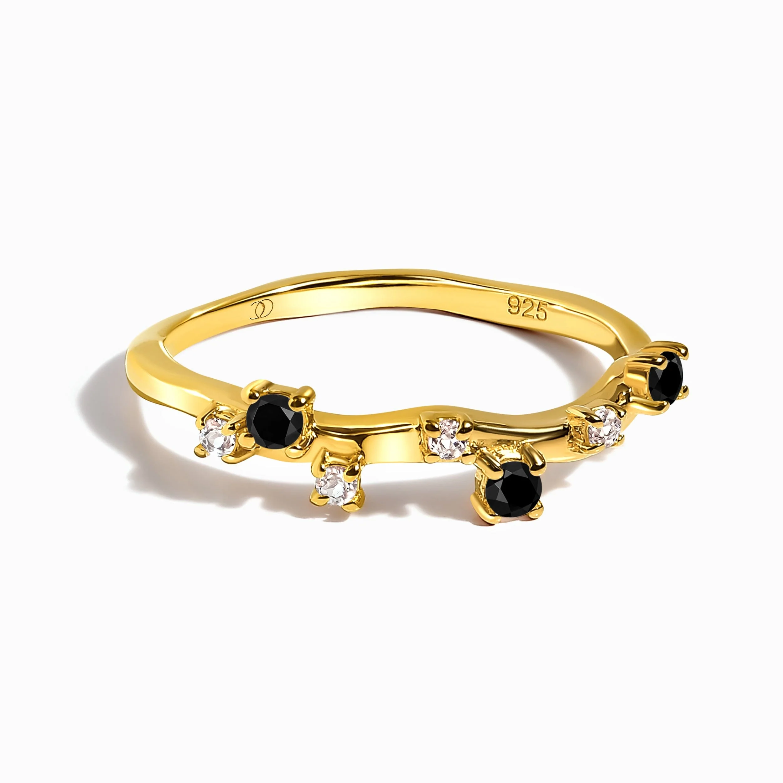 Black Onyx Ring - Stardust Band - Image 5