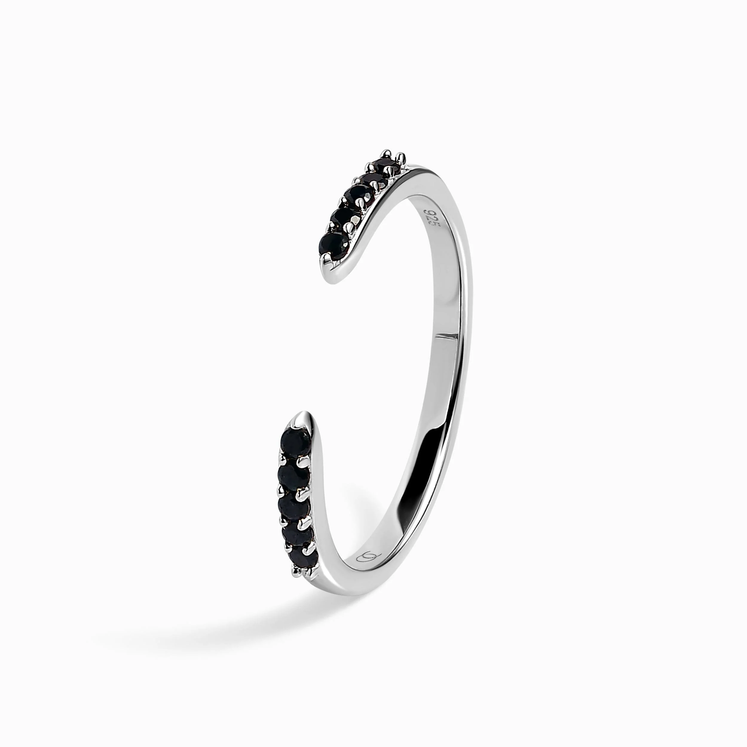 Black Spinel Ring - Twinkling Band - Image 10