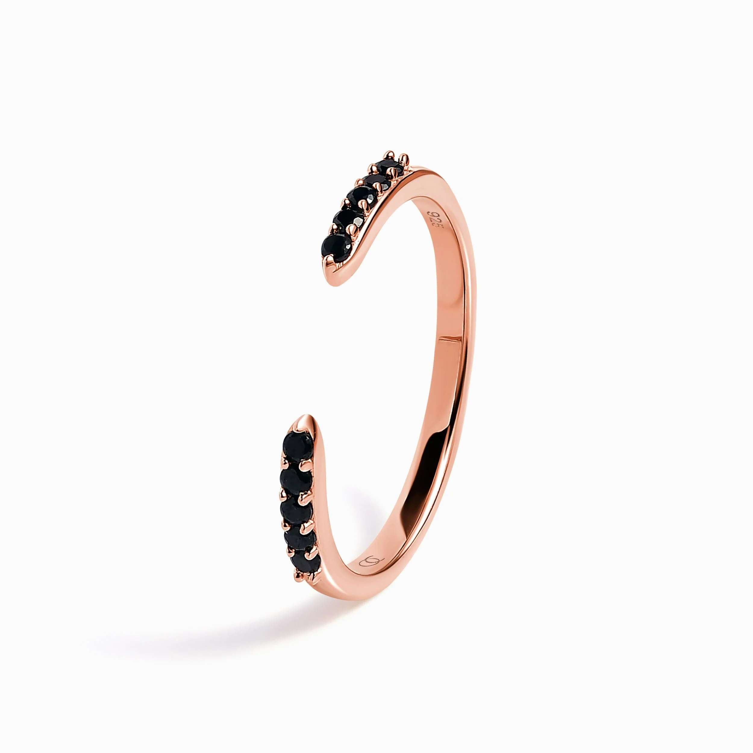 Black Spinel Ring - Twinkling Band - Image 14