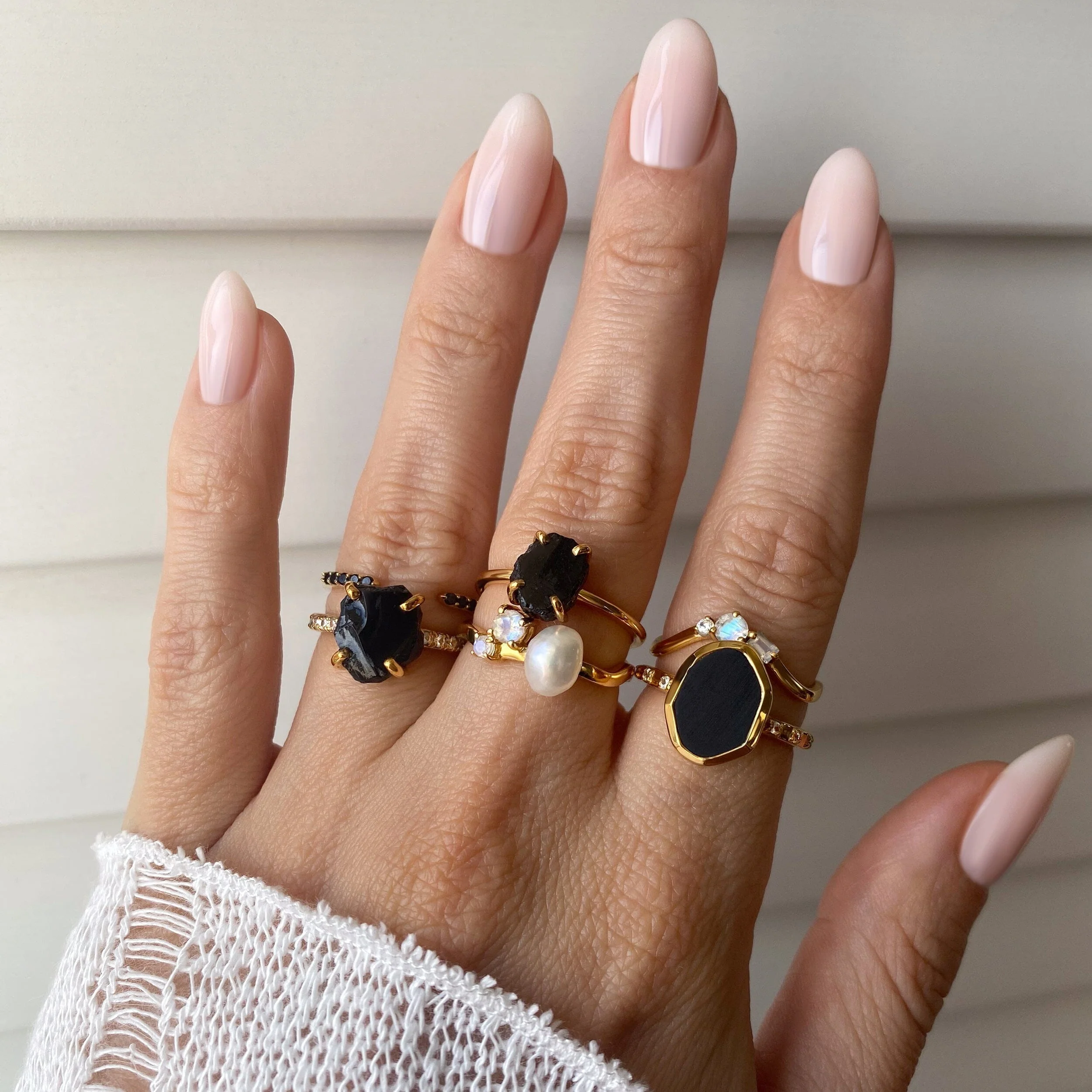 Raw Crystal Ring - Petite Black Obsidian - Image 14