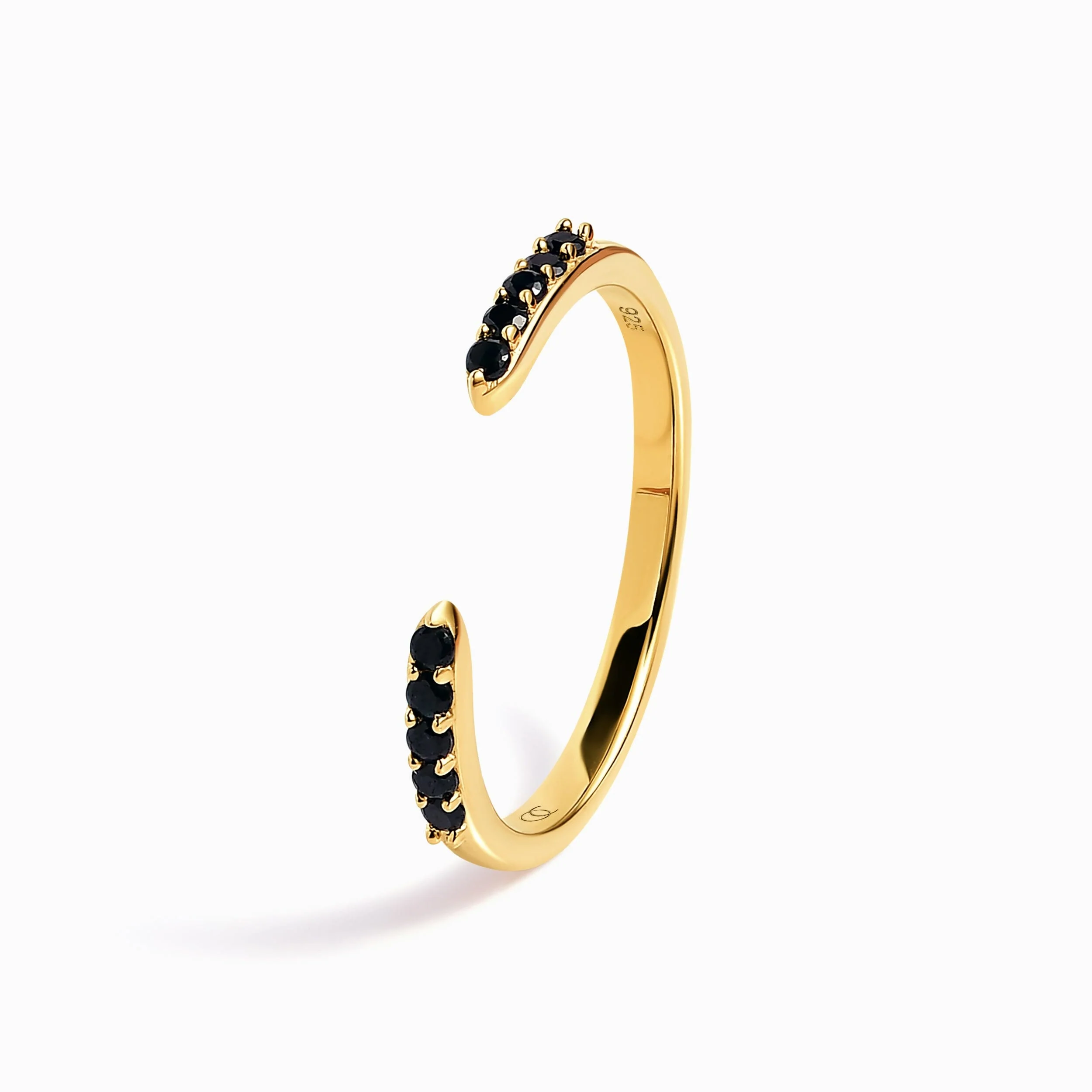 Black Spinel Ring - Twinkling Band - Image 18