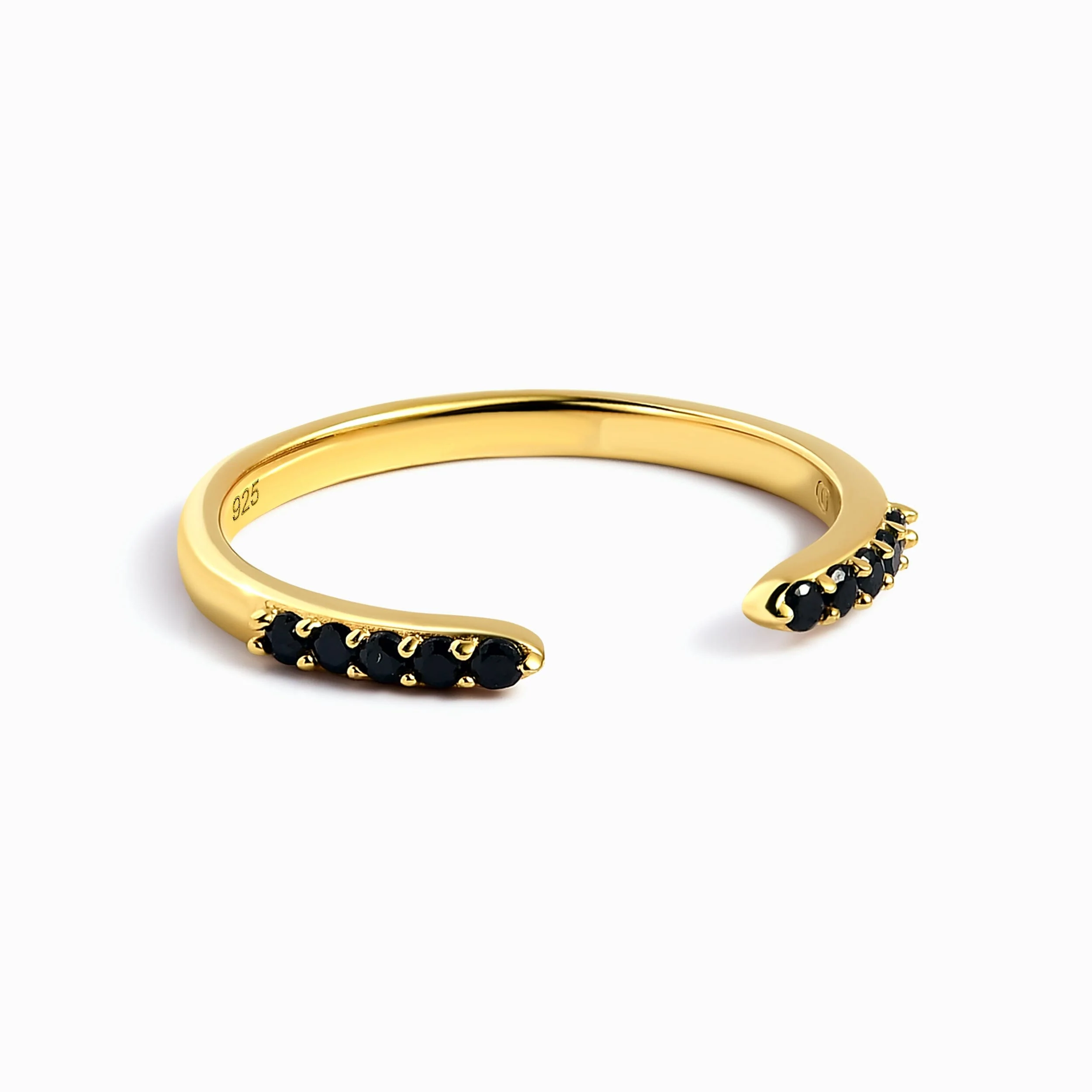 Black Spinel Ring - Twinkling Band - Image 5