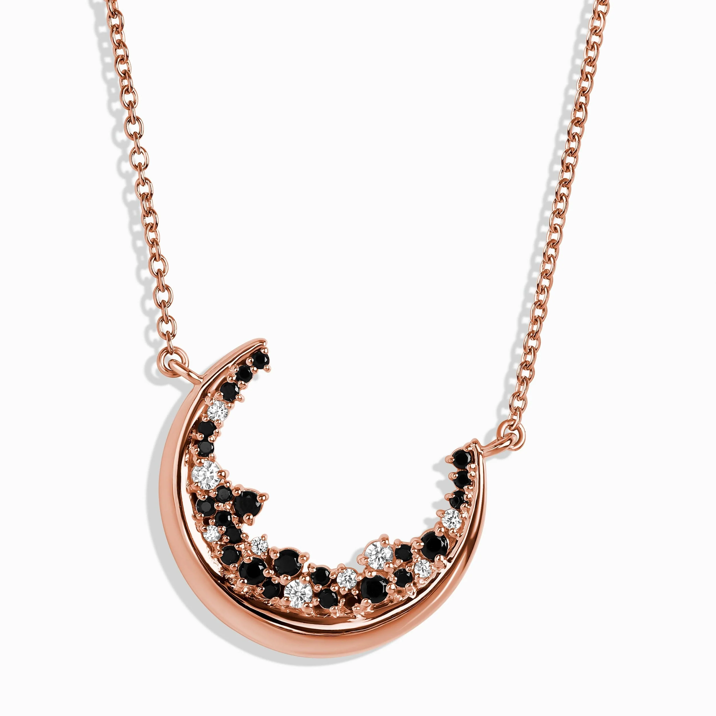 Black Spinel White Zircon Necklace - Lush Luna - Image 3