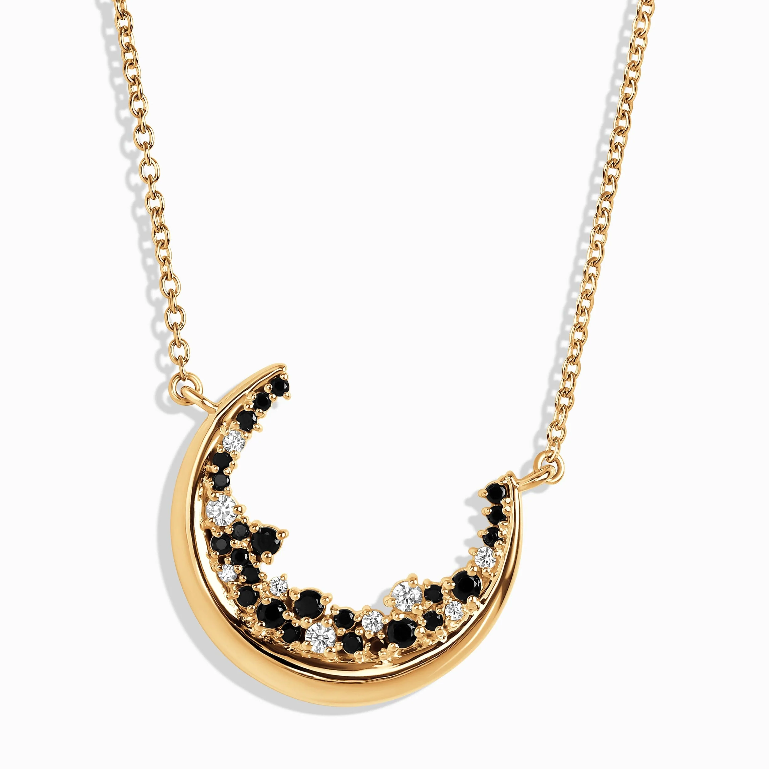 Black Spinel White Zircon Necklace - Lush Luna - Image 5