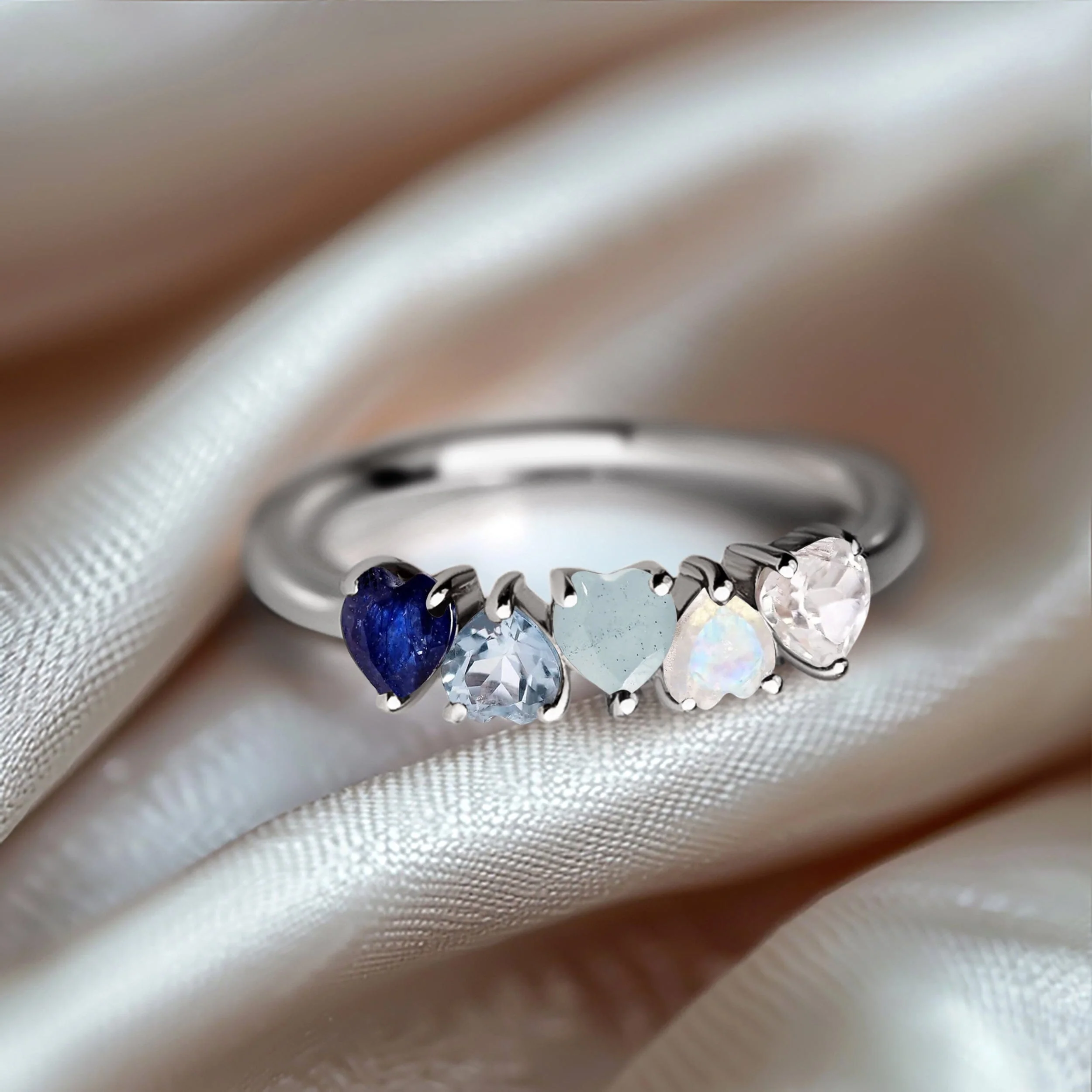 Blue Gradient Multigem Ring - Crush On You - Image 11