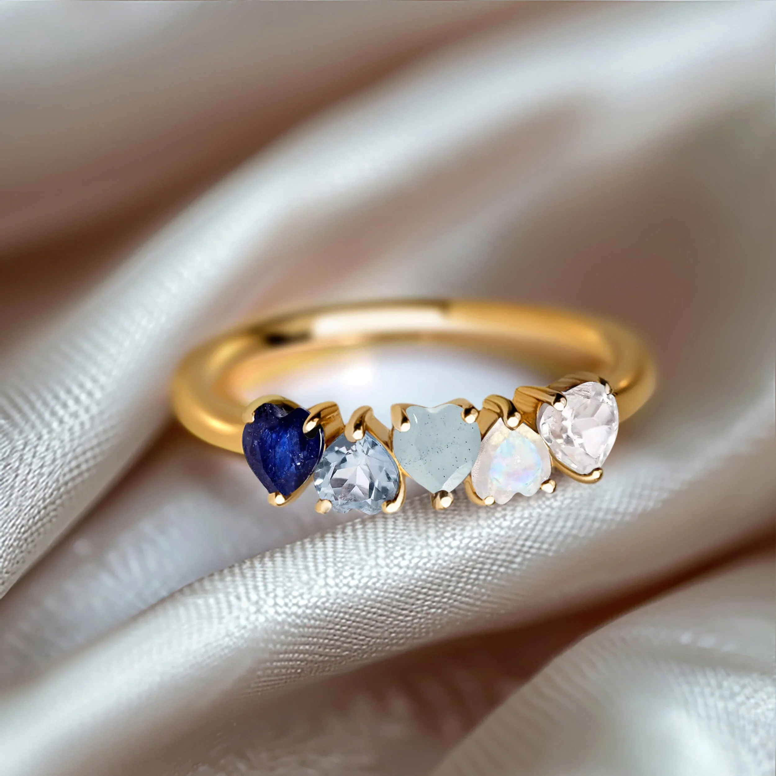 Blue Gradient Multigem Ring - Crush On You - Image 19