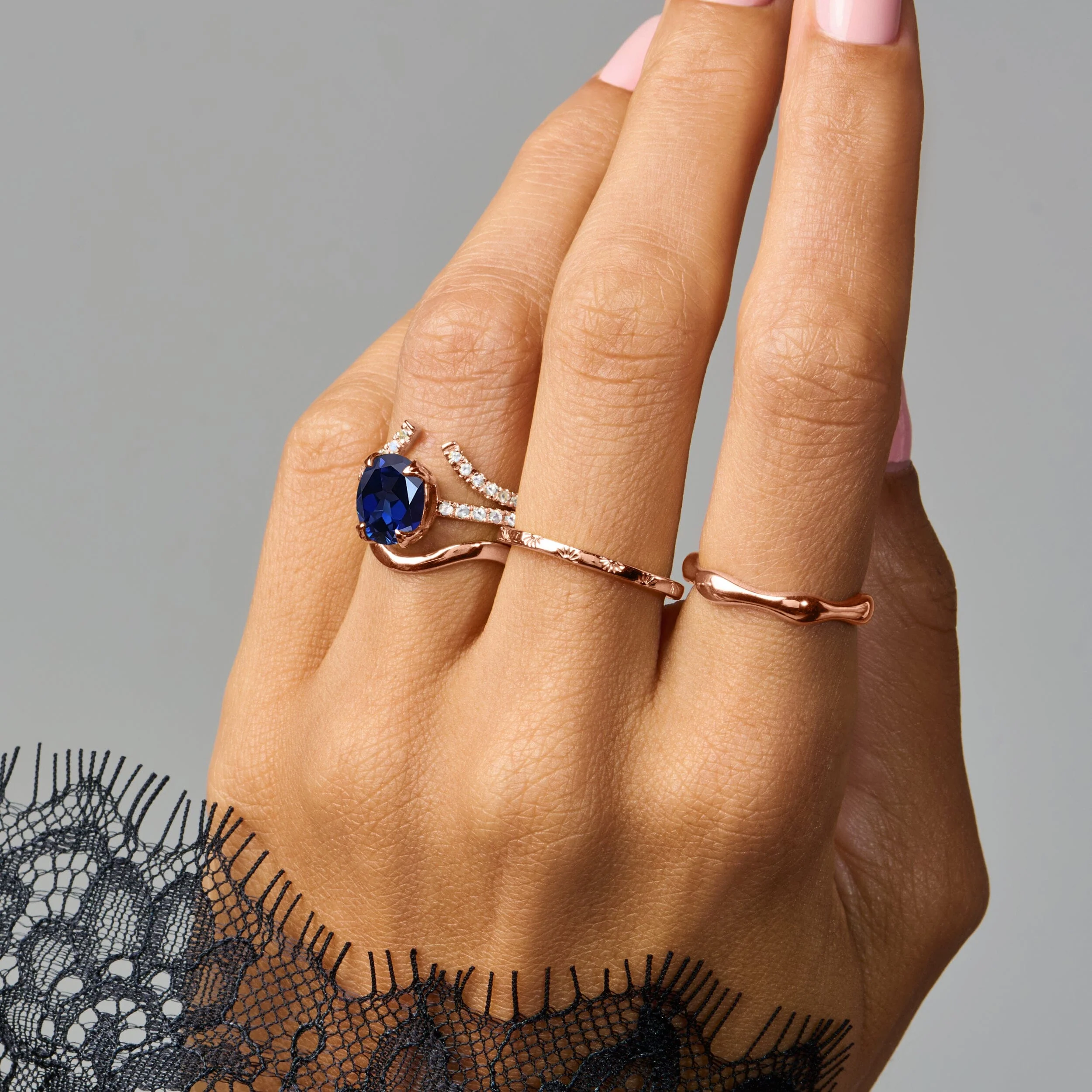 Blue Sapphire Ring - Harlow - Image 12