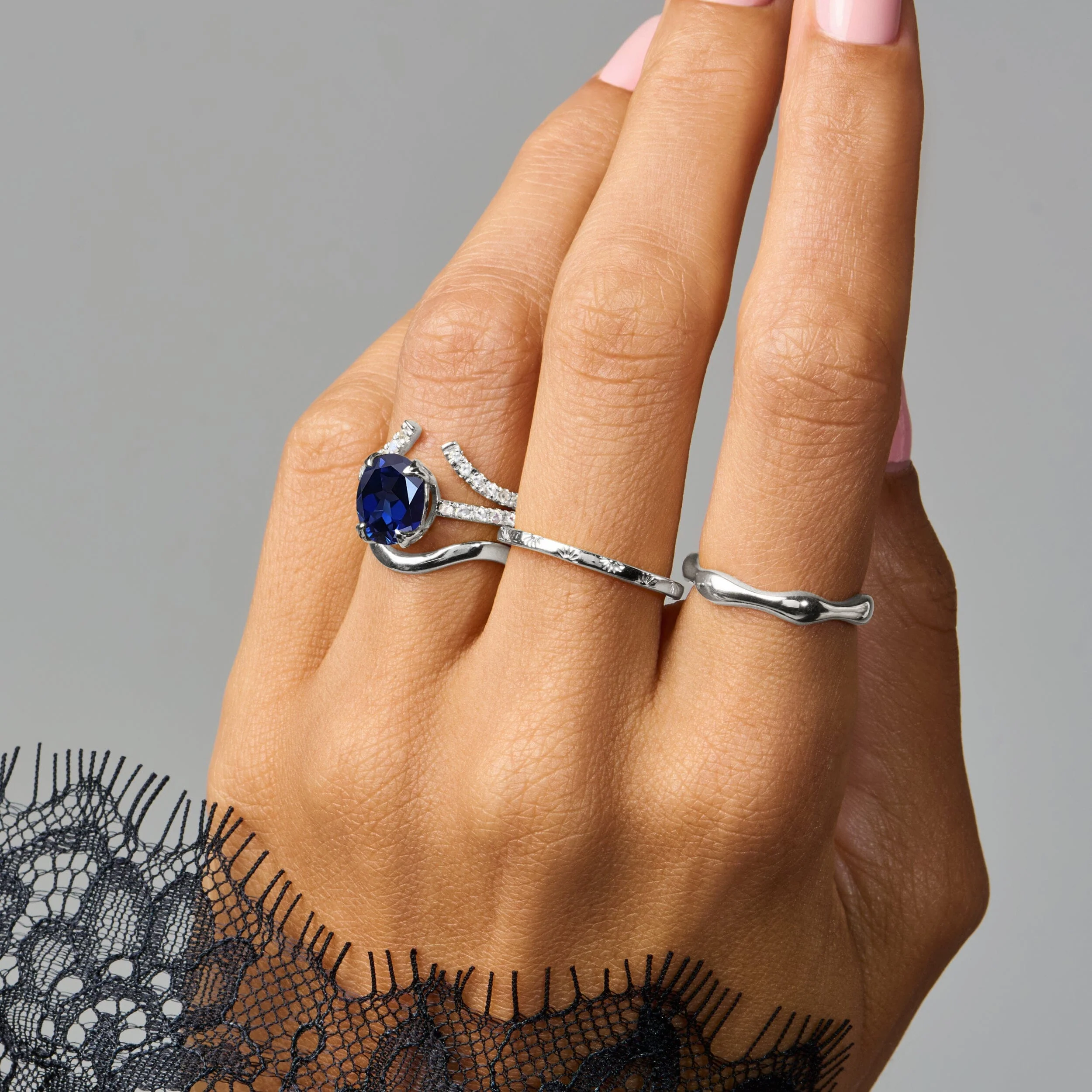 Blue Sapphire Ring - Harlow - Image 8