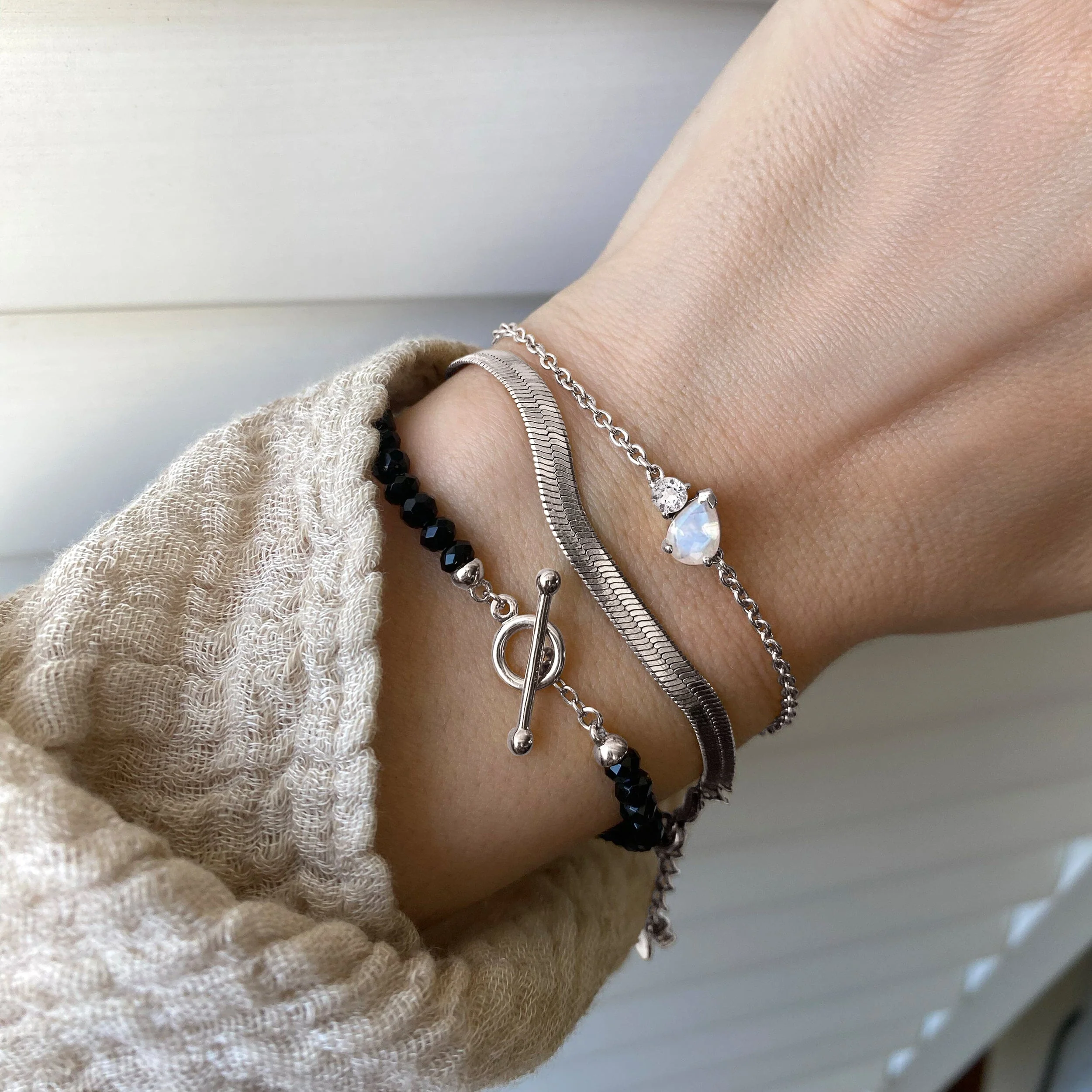 Plain Metal Wristlet - Herringbone Bracelet - Image 13