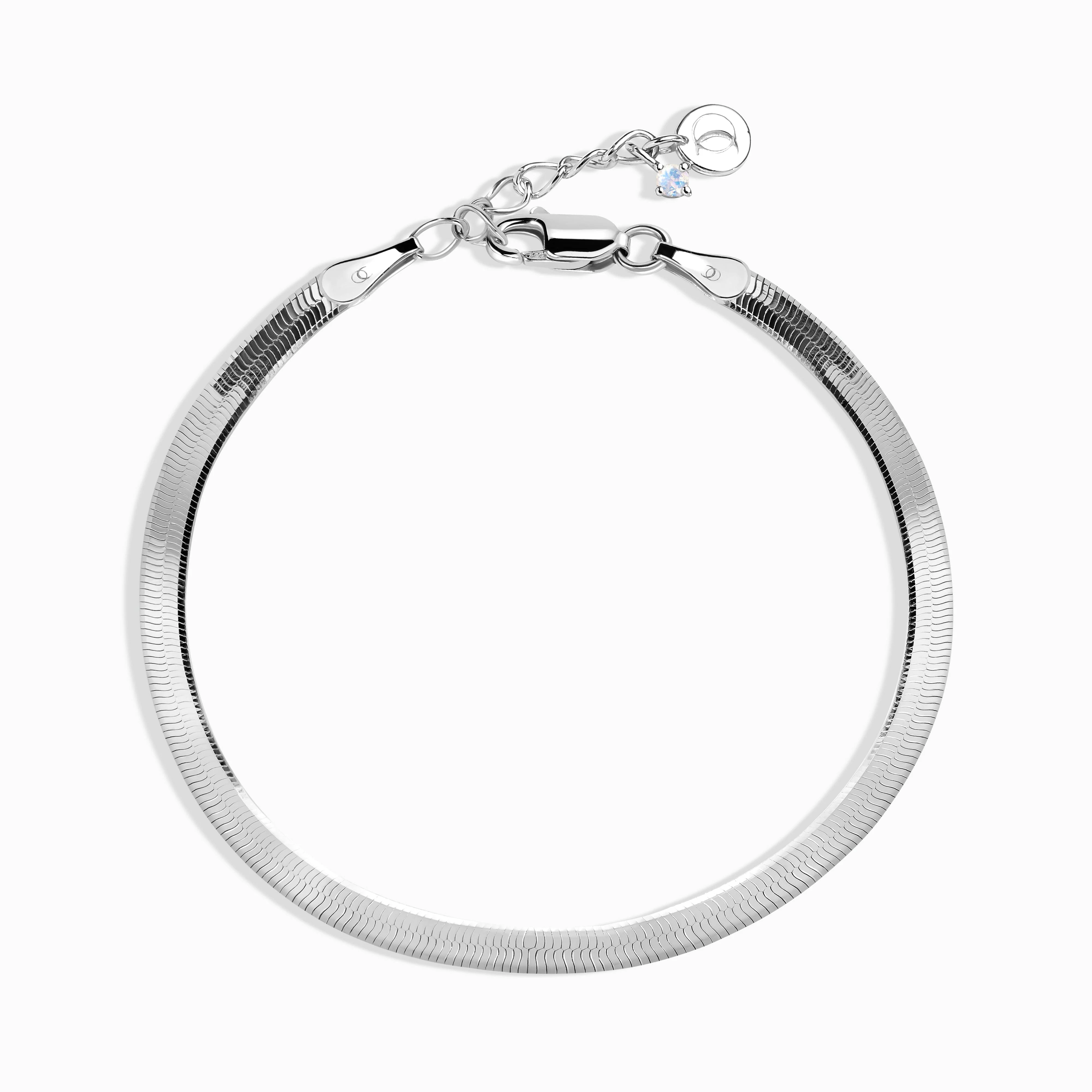Plain Metal Wristlet - Herringbone Bracelet - Image 3