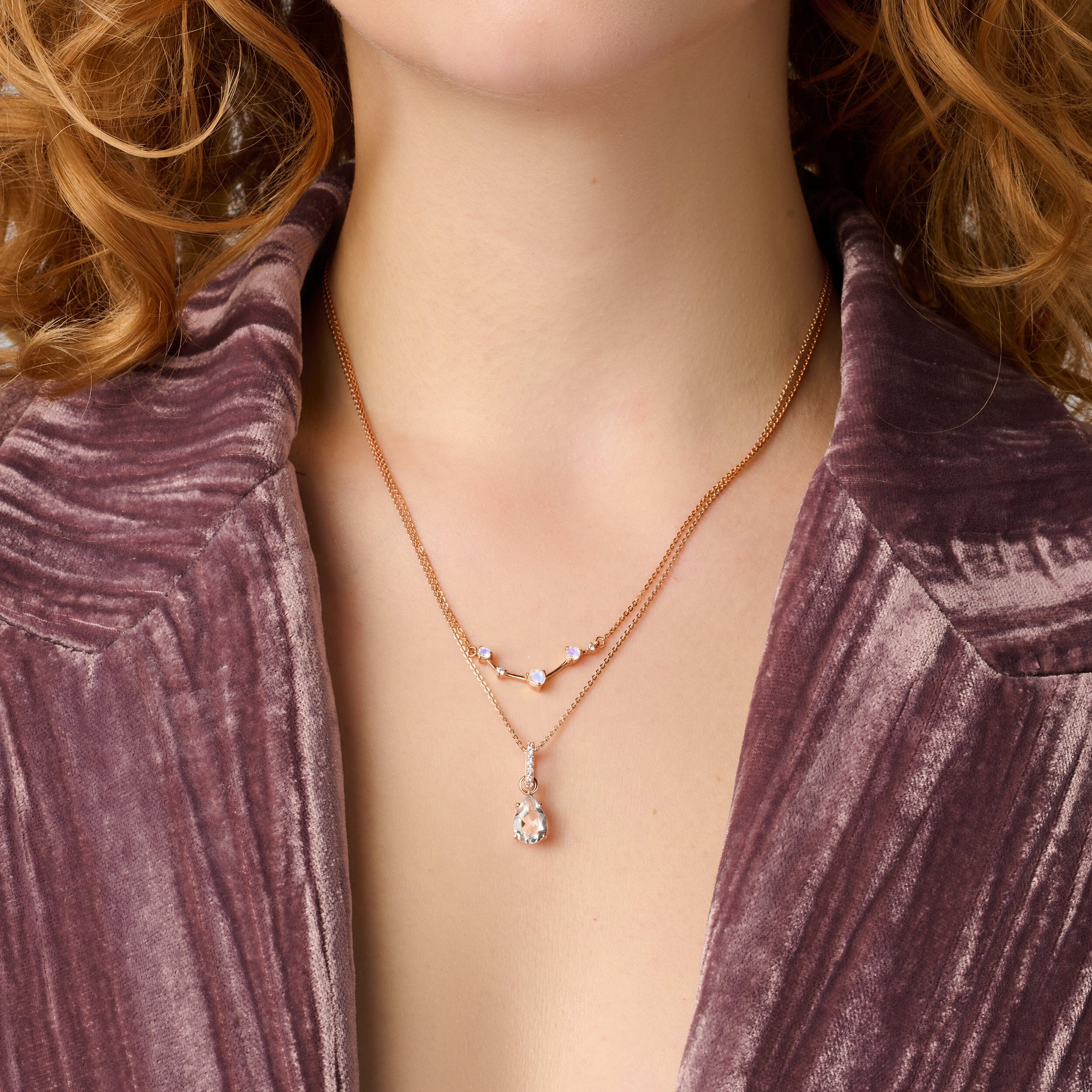 Cancer Zodiac & June Birthstone Necklaces - Image 4