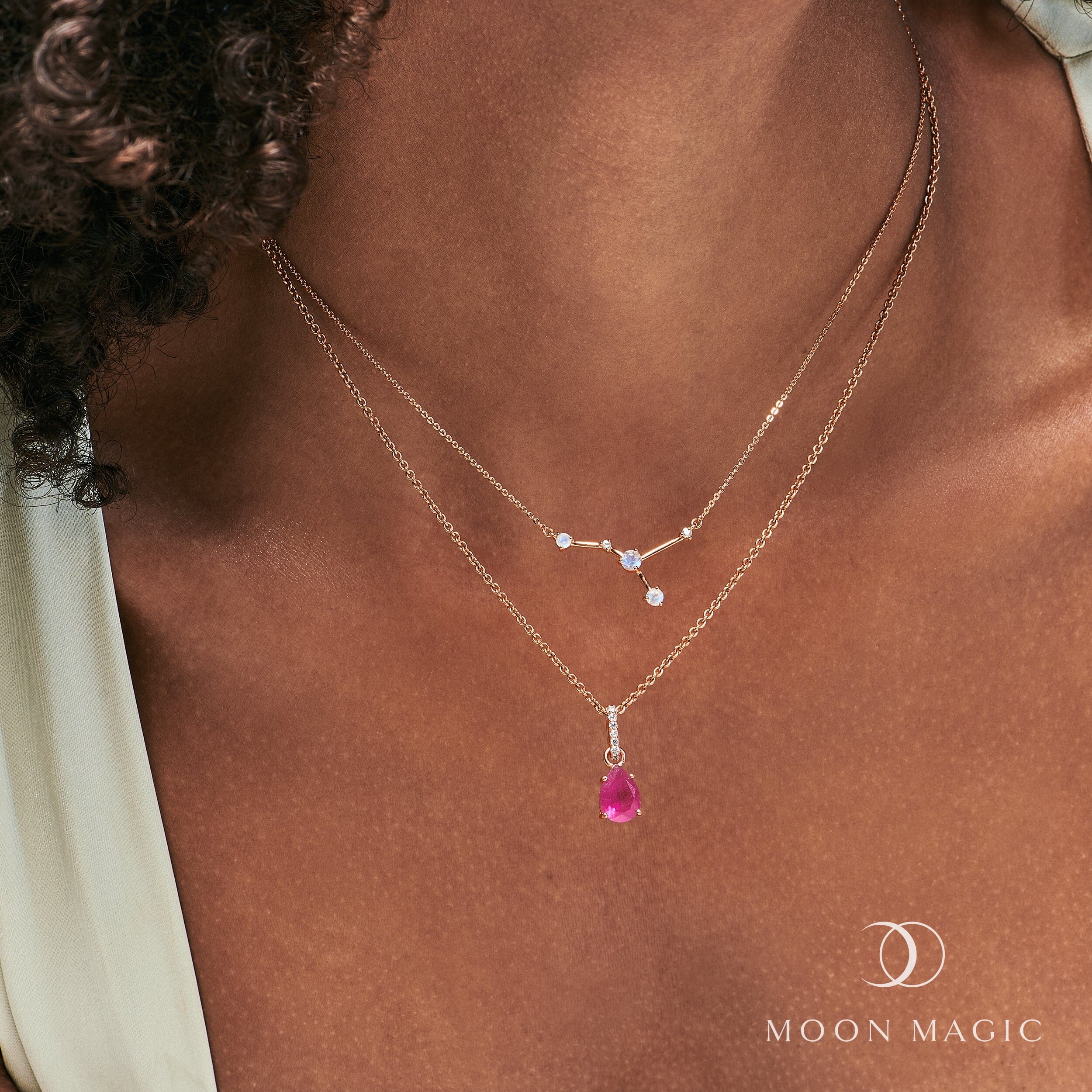 Cancer Zodiac & July Birthstone Necklaces - Image 16
