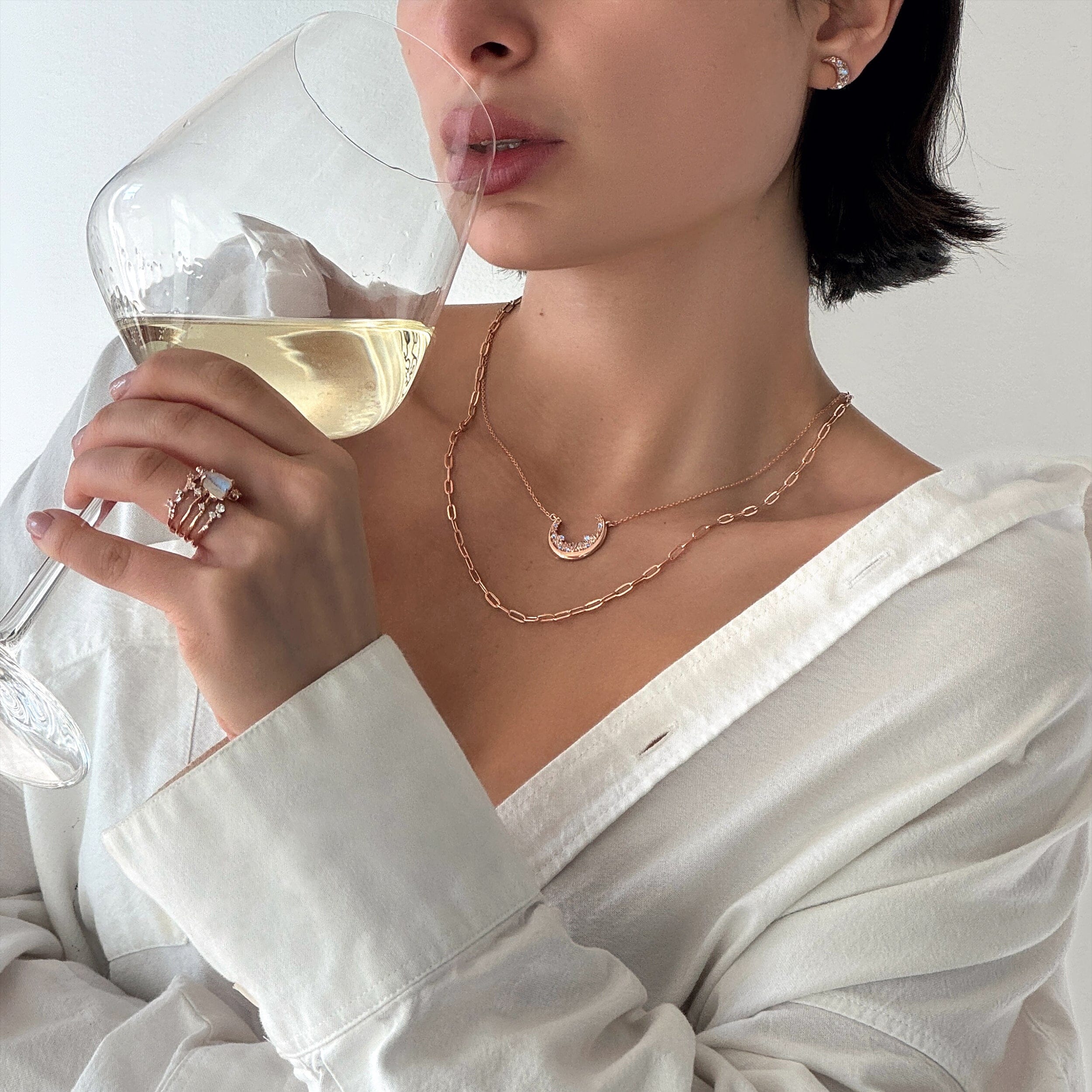 Moonstone White Zircon Necklace - Lush Luna - Image 13