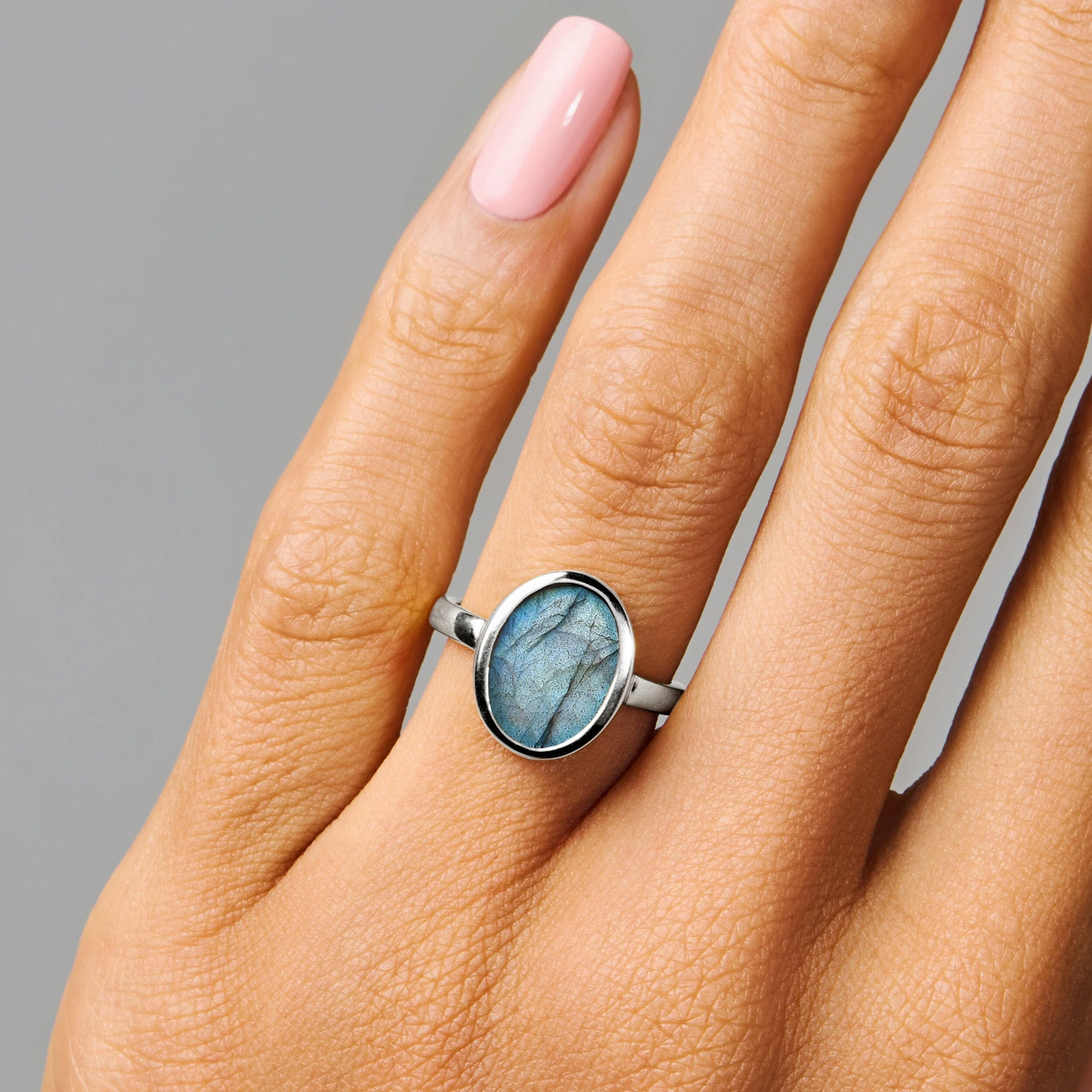 Crystal Ring - Enfolded Labradorite - Image 2