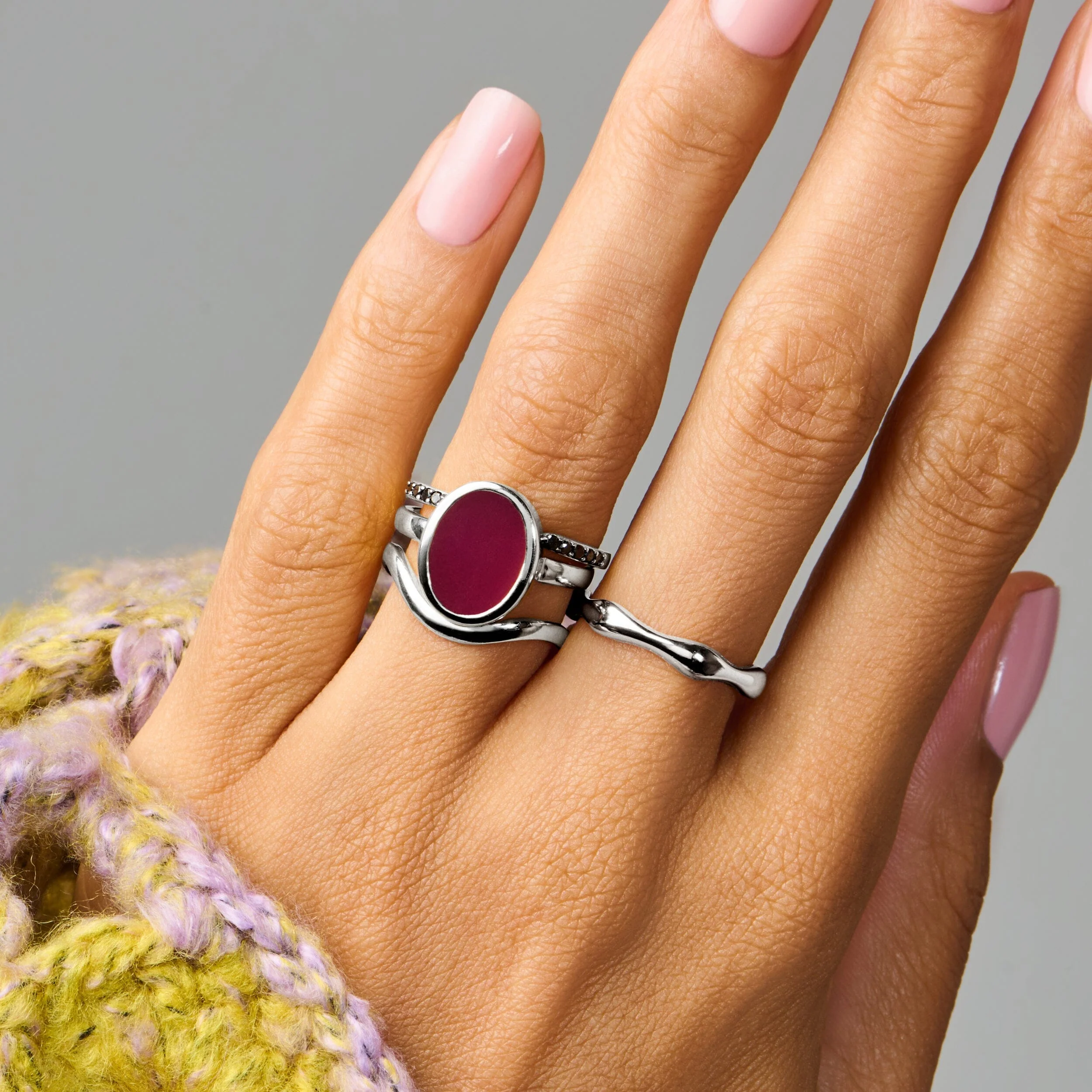 Crystal Ring - Enfolded Pink Quartz - Image 3