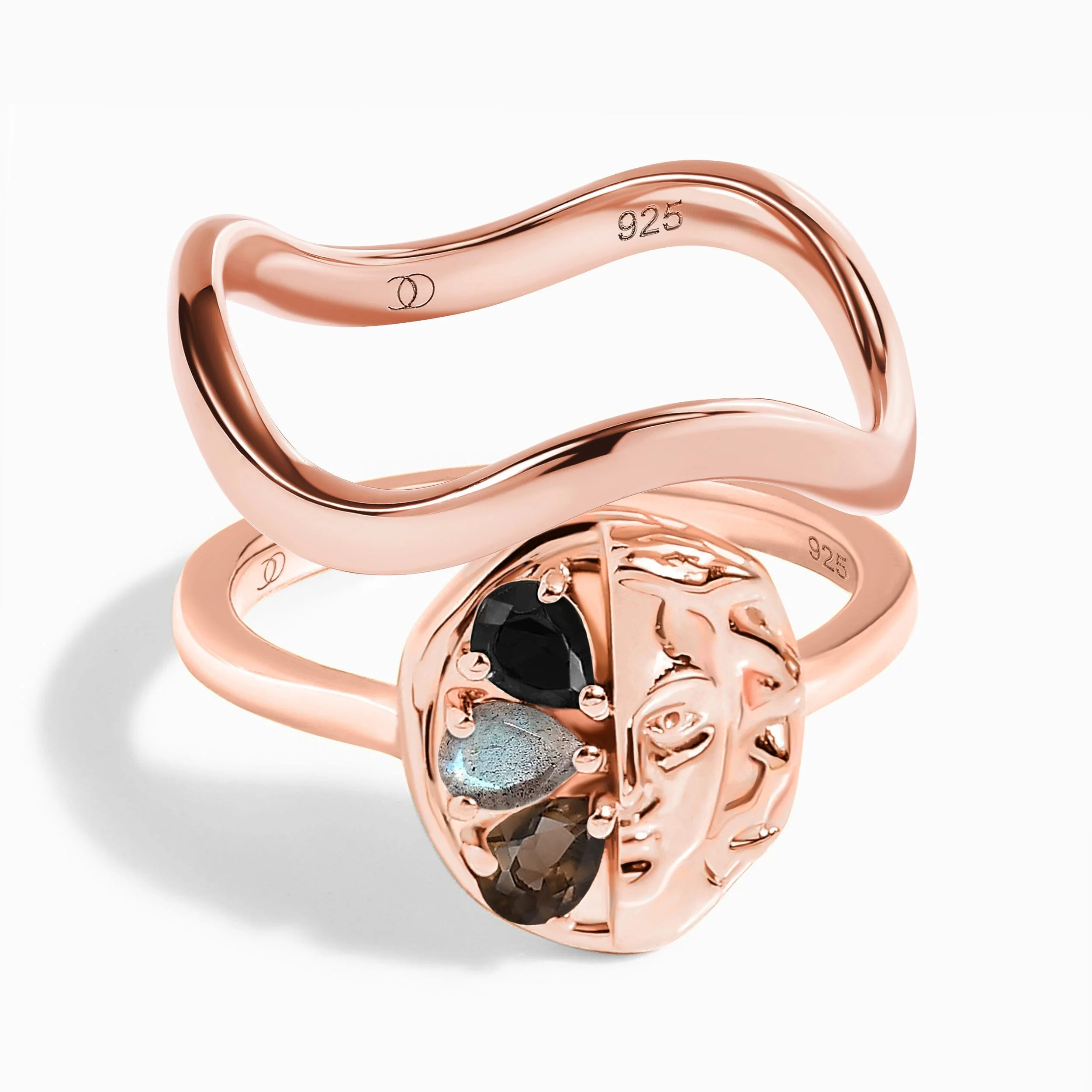 Dark Gradient Ring - Goddess & Waves Band - Image 3