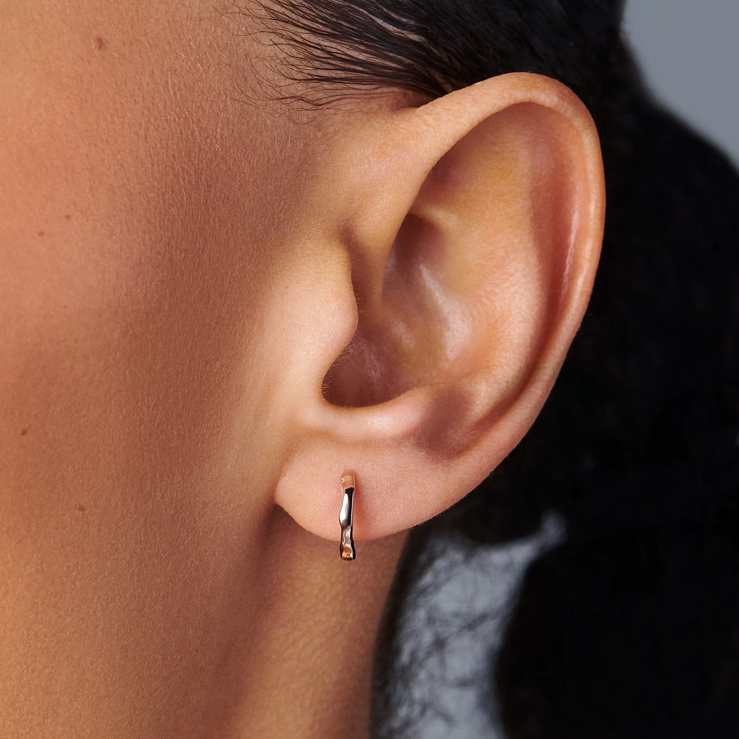 Earrings - Simple Flow Hoops - Image 5