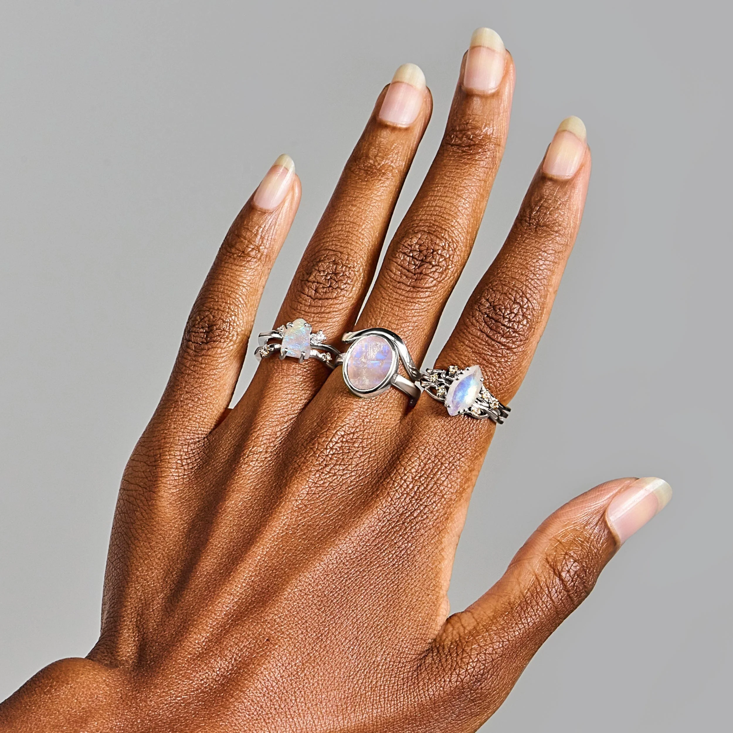 Raw Crystal Ring - Enfolded Moonstone - Image 12