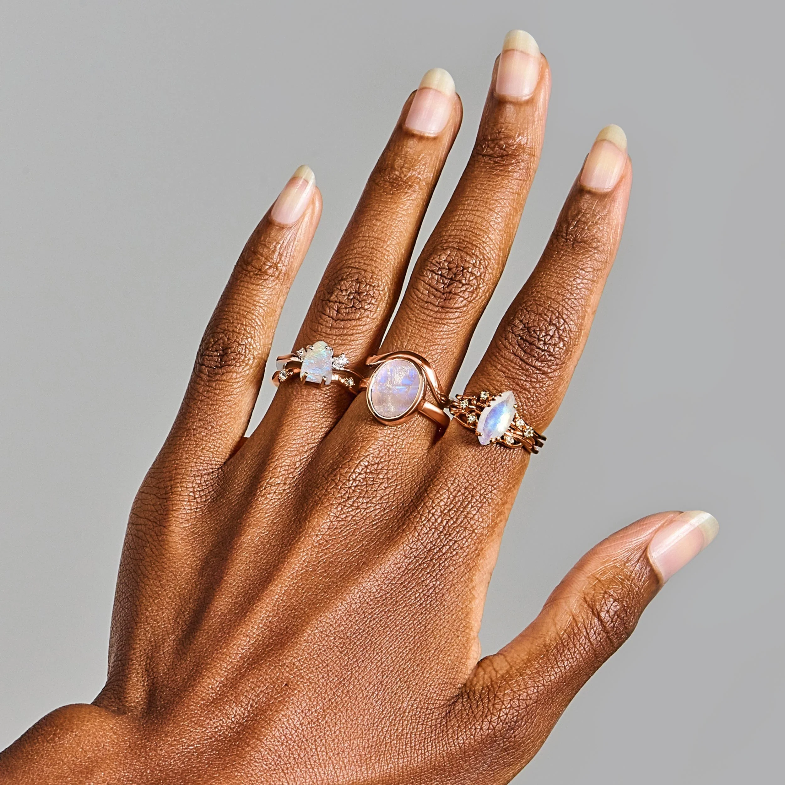Raw Crystal Ring - Enfolded Moonstone - Image 18