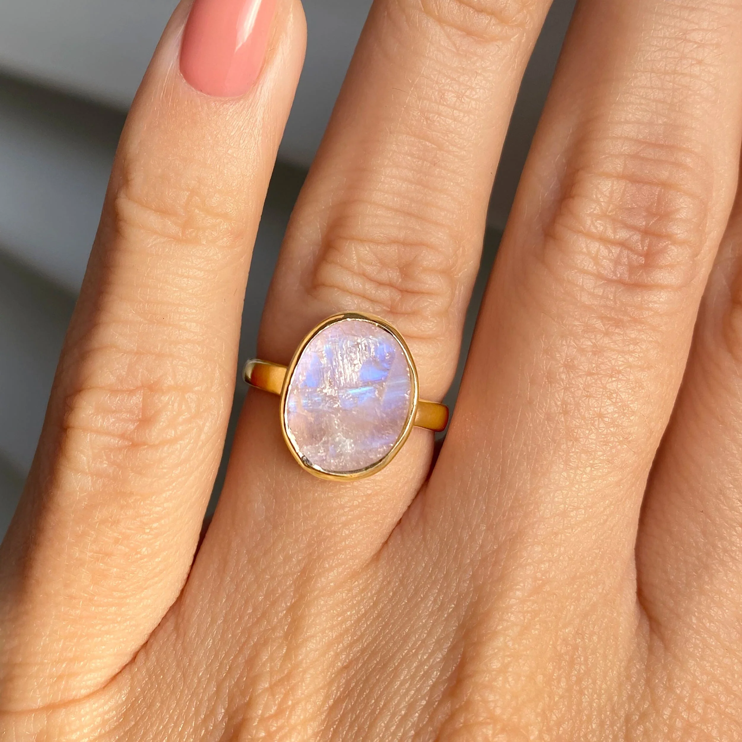 Raw Crystal Ring - Enfolded Moonstone - Image 30