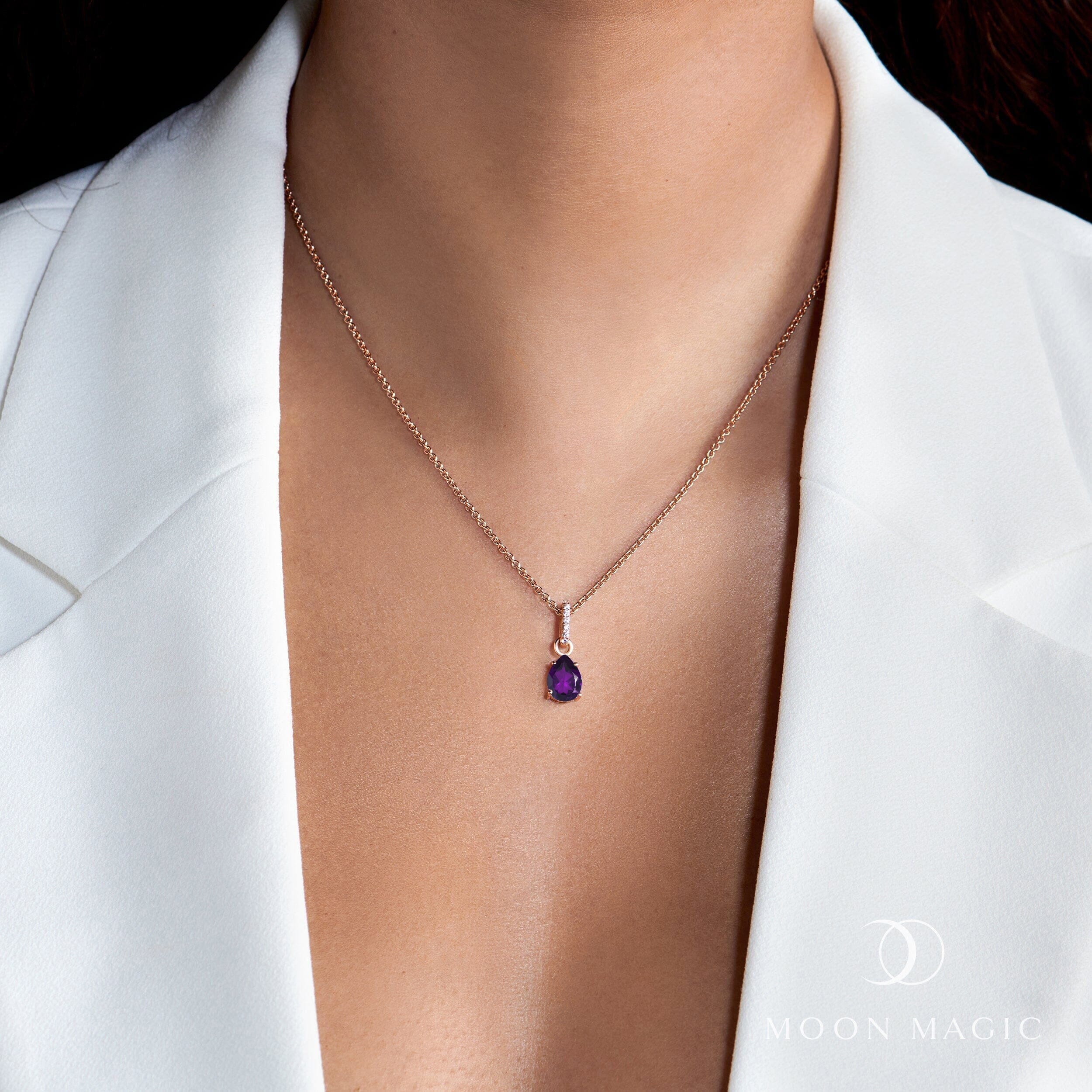 Amethyst Necklace Sway - February Birthstone - Image 4
