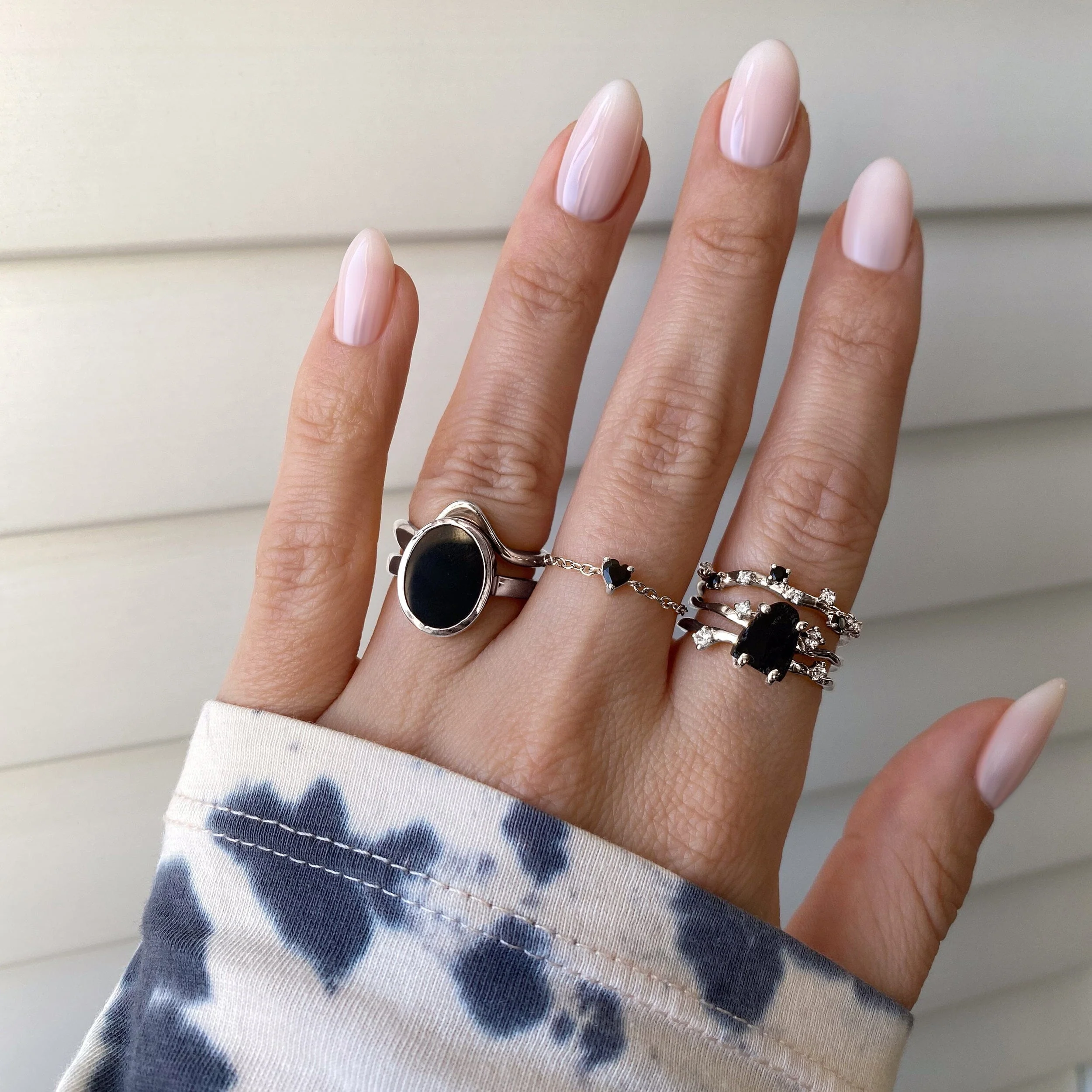 Raw Crystal Ring - Flow Black Obsidian - Image 48