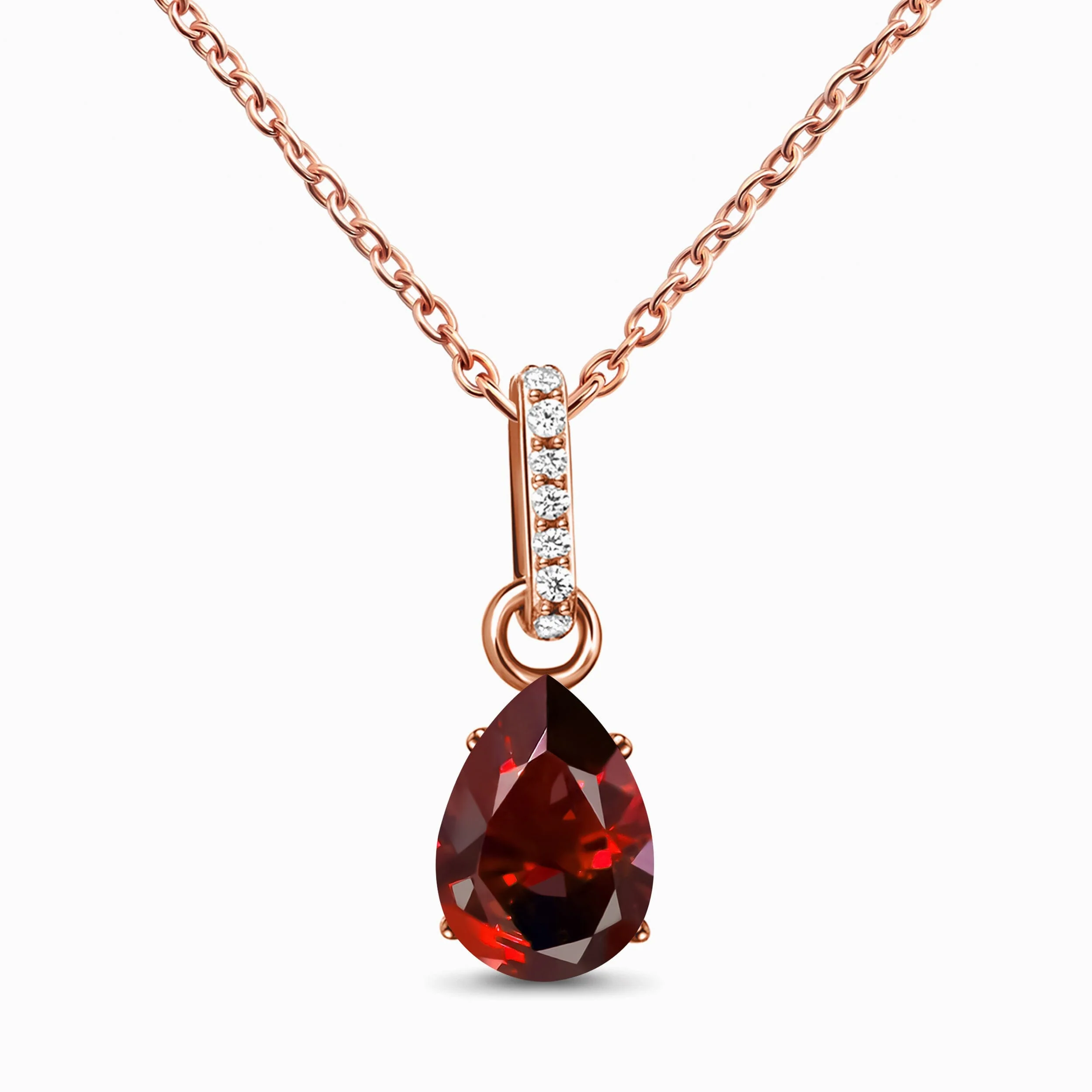 Garnet Necklace Sway - January Birthstone - Image 3