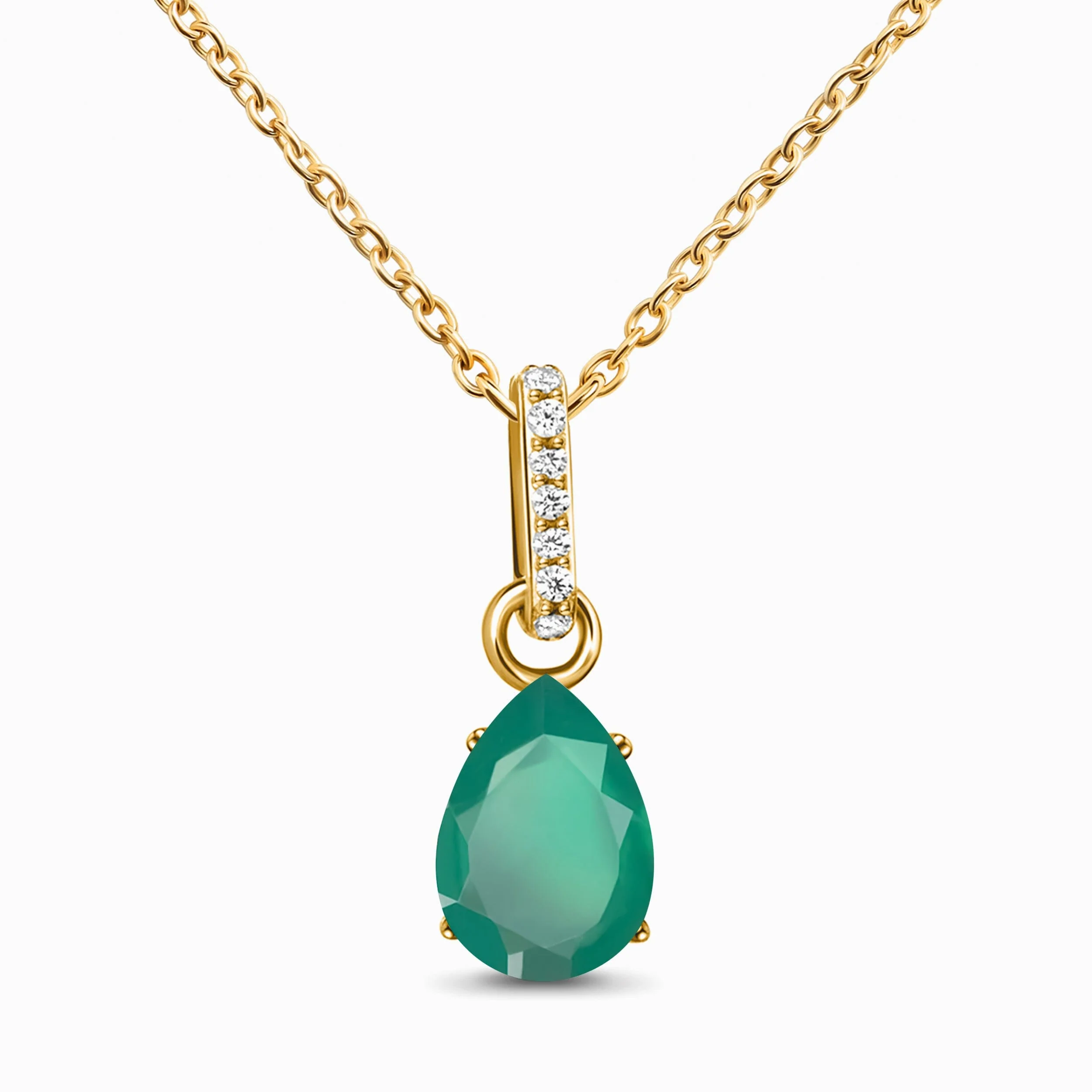 Green Onyx Necklace Sway - May Birthstone - Image 5