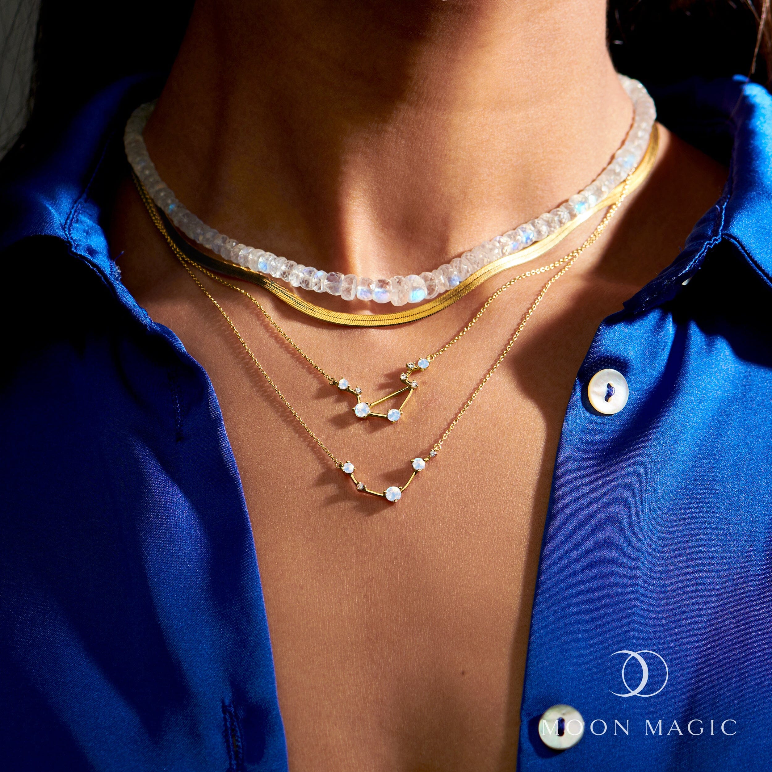 Moonstone Necklace - Aries Zodiac Constellation - Image 19