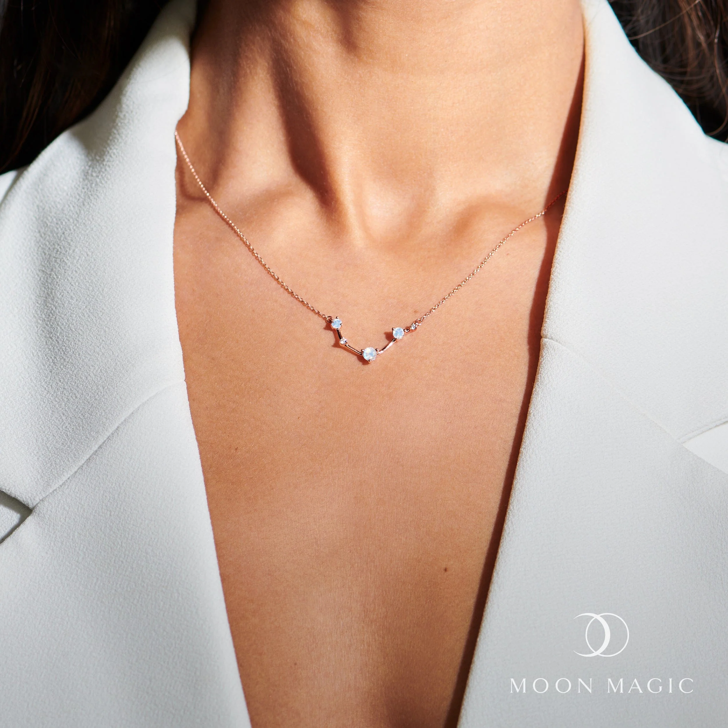 Moonstone Necklace - Aries Zodiac Constellation - Image 4