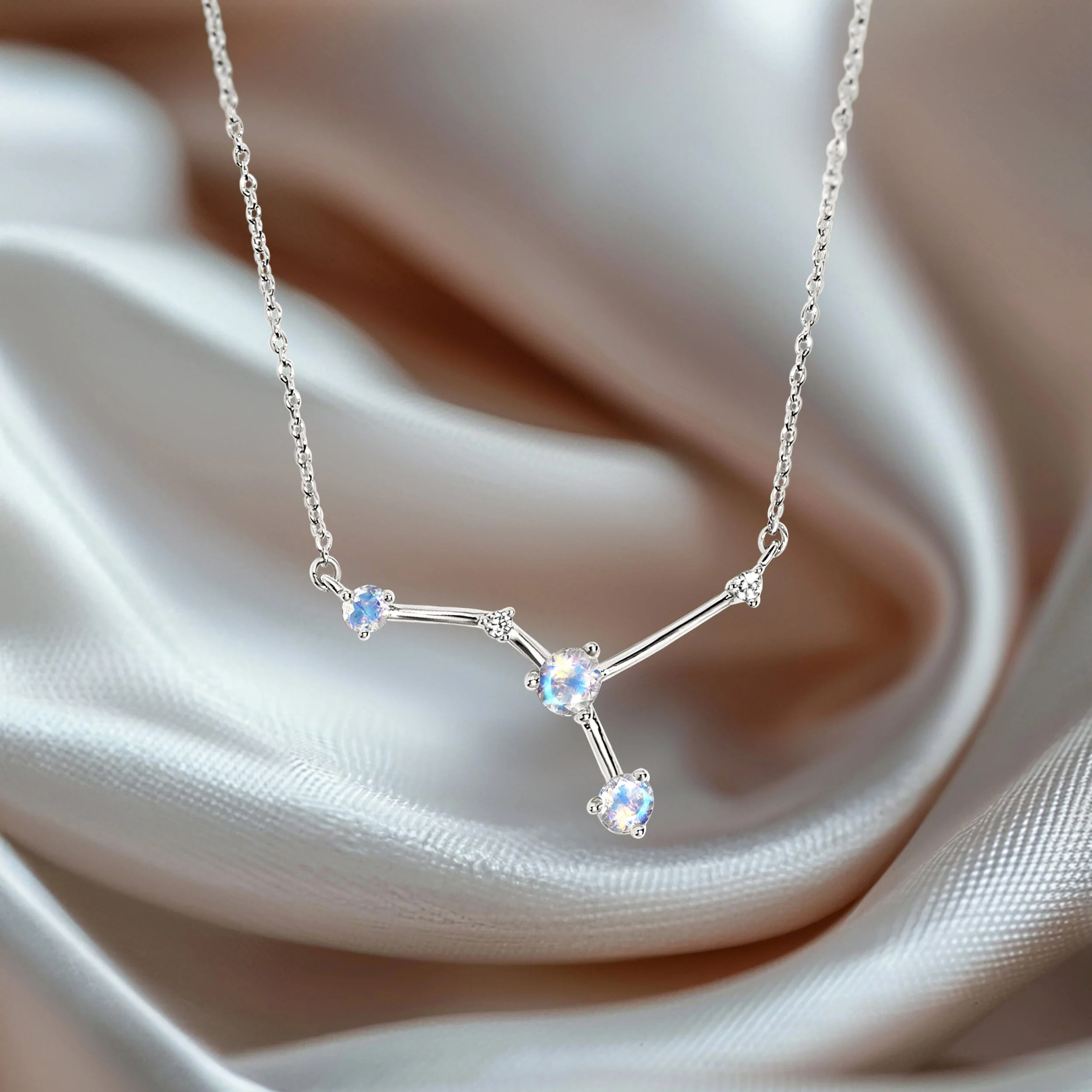 Moonstone Necklace - Cancer Zodiac Constellation - Image 10